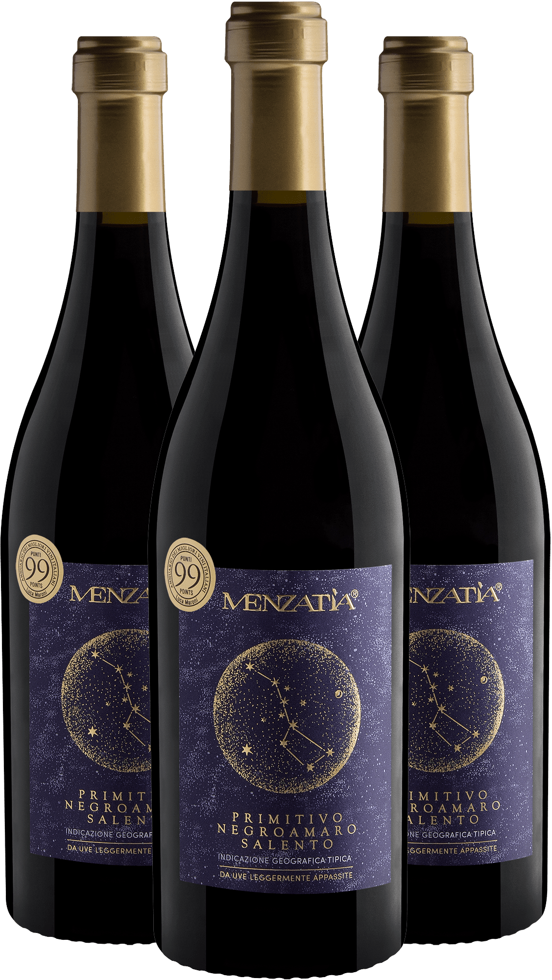 Kit 3 Menzatia Primitivo Negroamaro Salento IGT