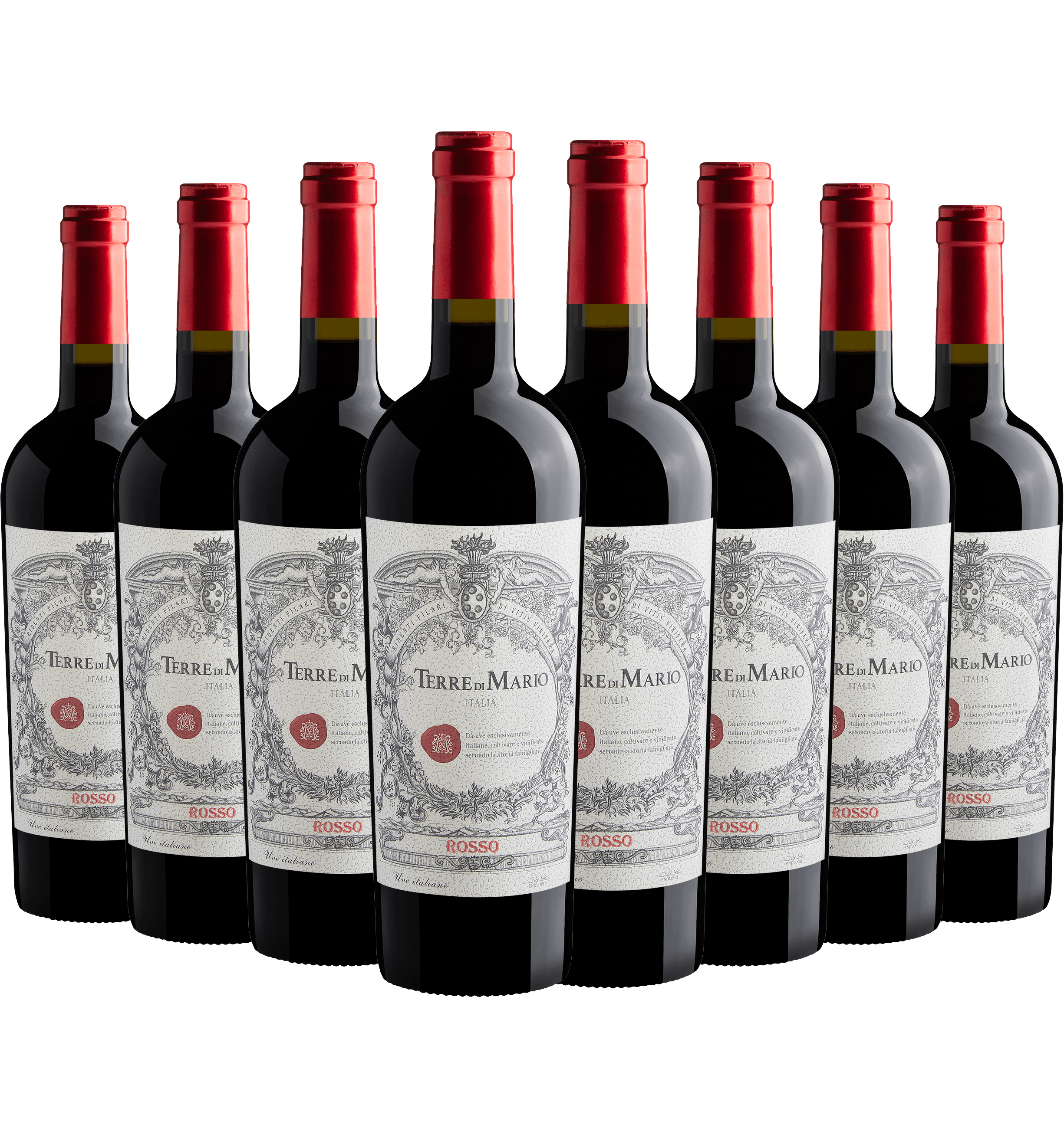 Kit 8 Terre di Mario Vino Rosso-Abboccato por R$43,90 cada garrafa