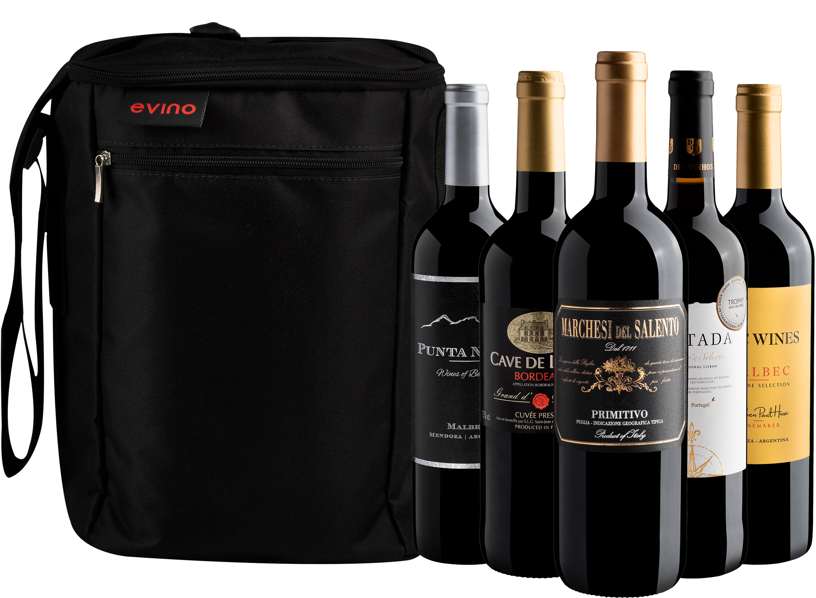 Kit 5 Tintos Premiados + Bolsa Exclusiva