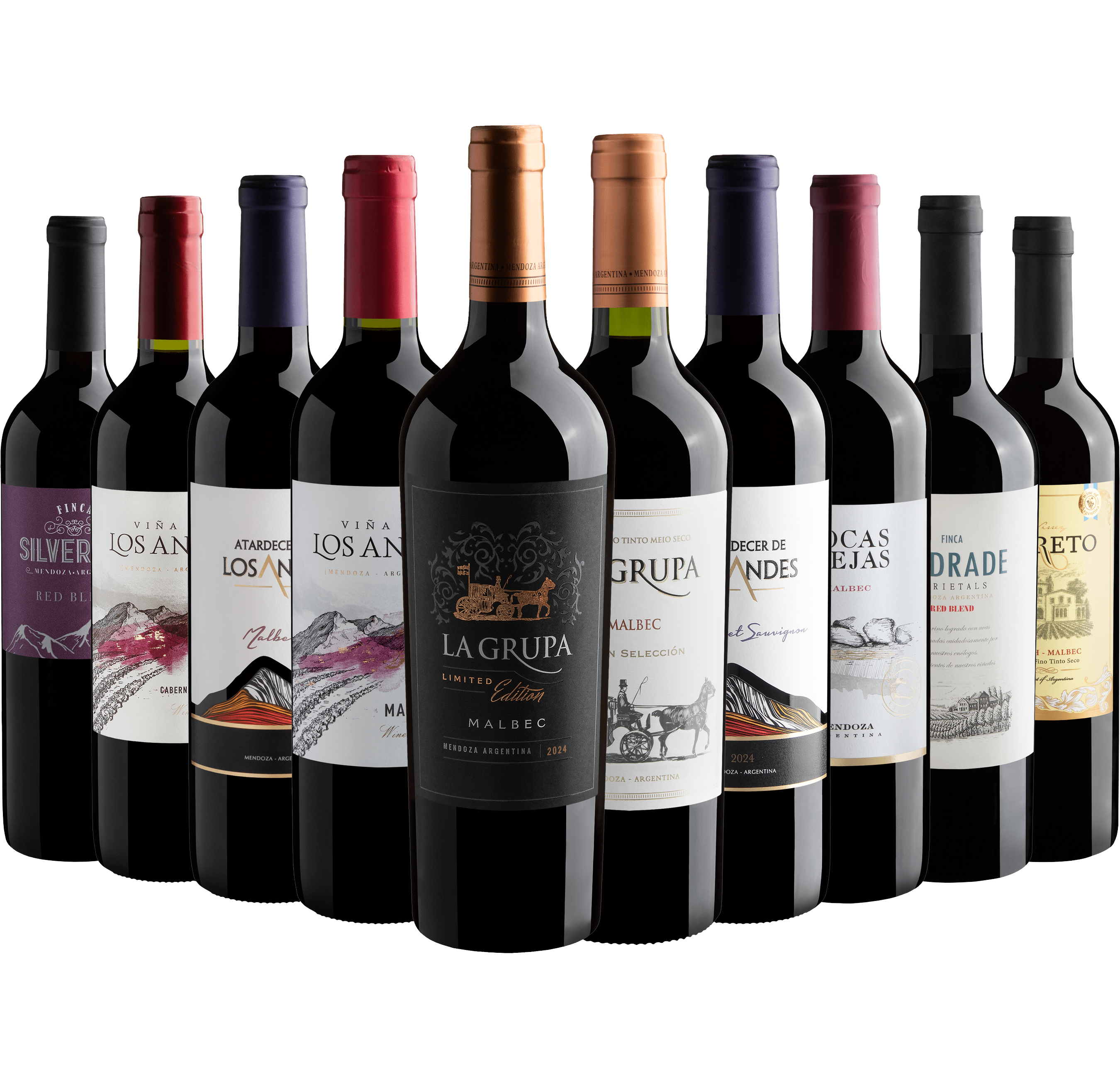 Kit 10 Vinhos Tintos Argentinos por R$28,90 cada garrafa