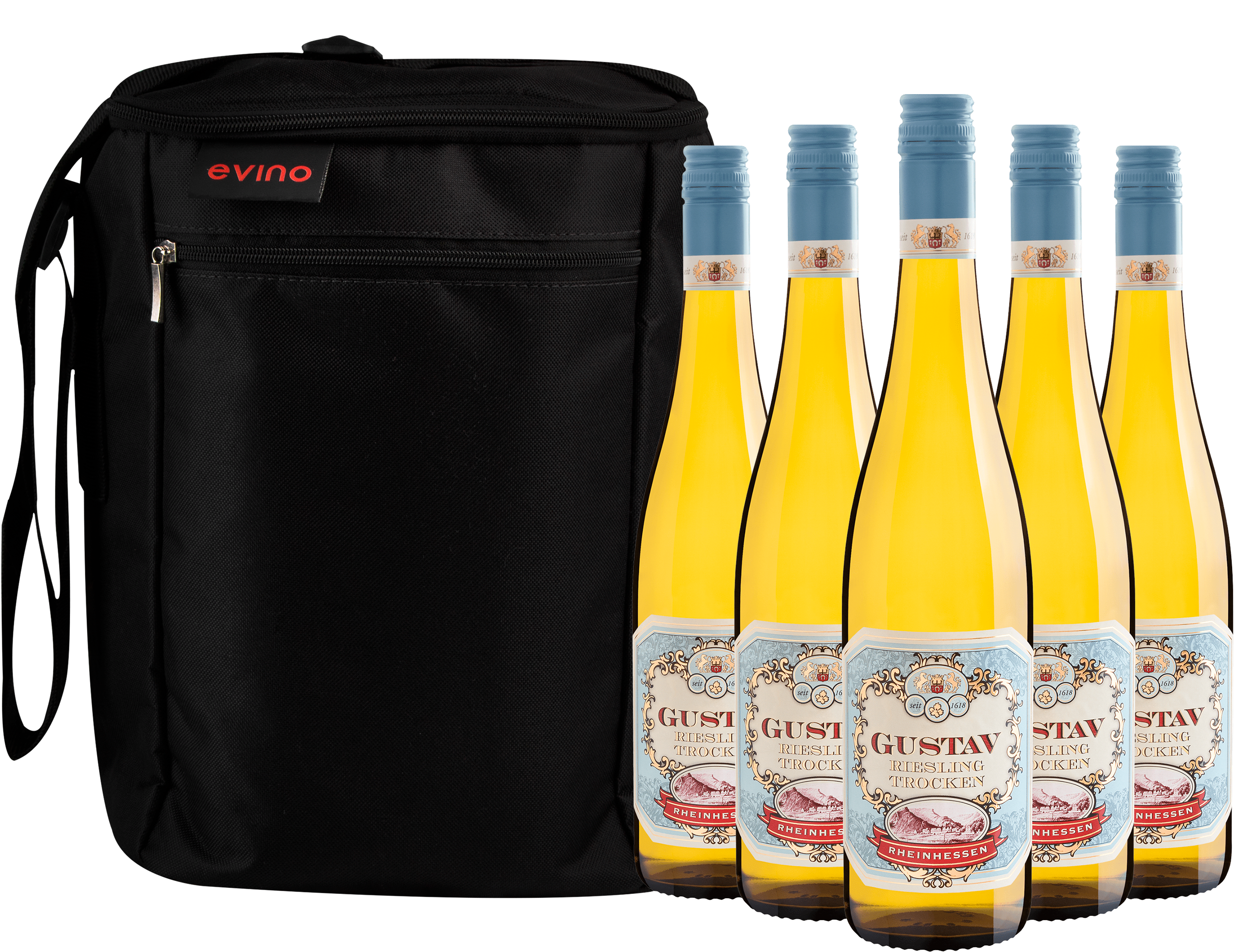Kit 5 Gustav Riesling Trocken Rheinhessen + Bolsa Exclusiva