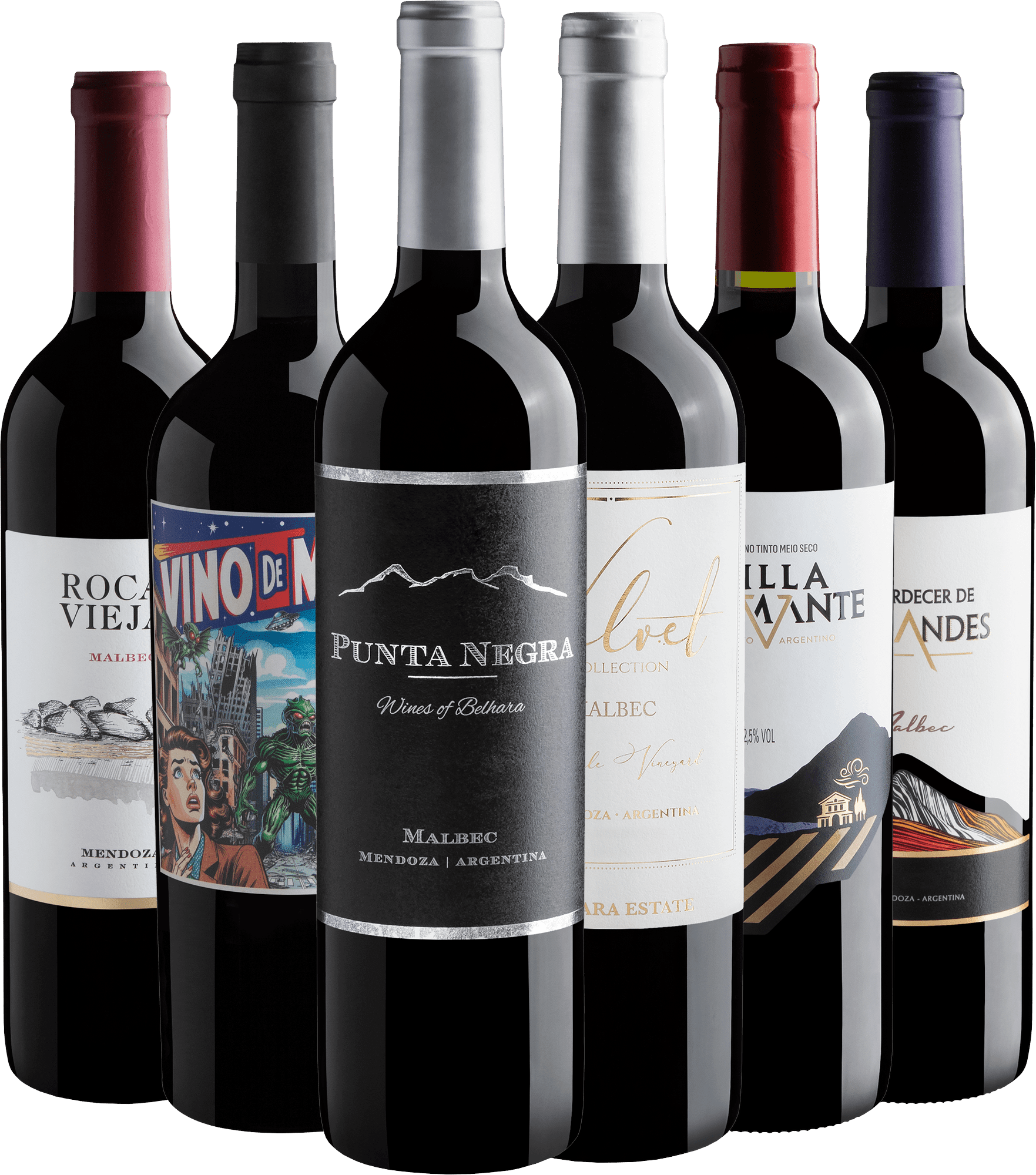 Kit 6 Malbecs Argentinos por R$34,90 cada garrafa