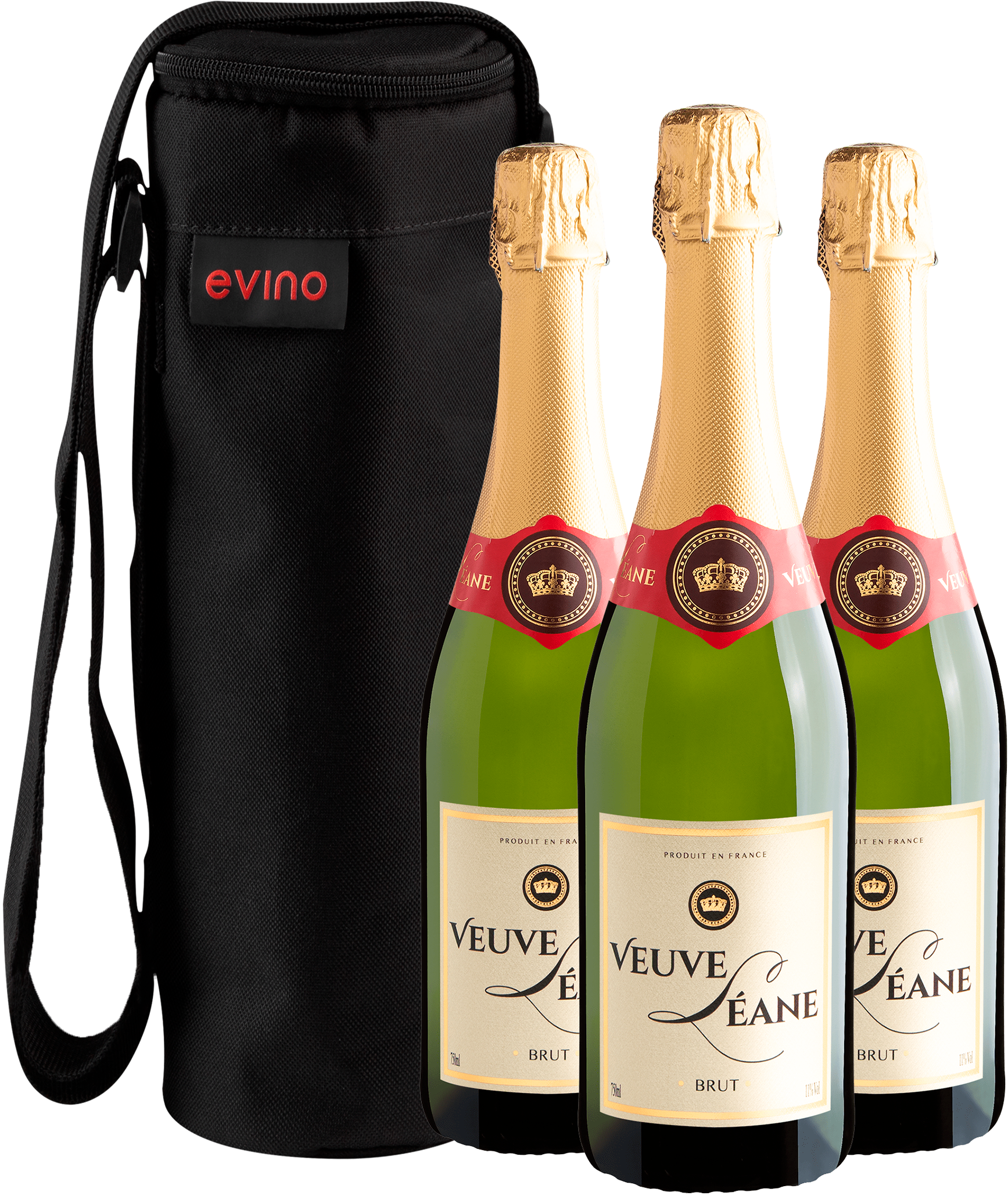 Kit 3 Veuve Léane Sparkling Brut + Bolsa Exclusiva