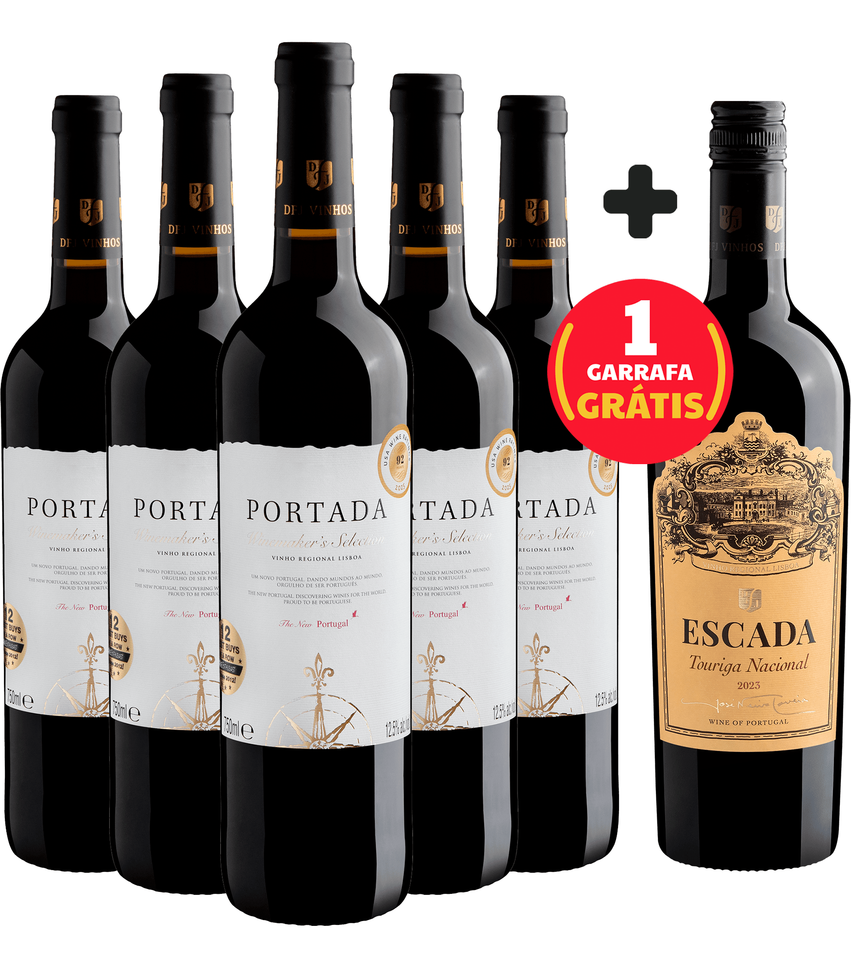 Kit 5 Portada Winemaker's Selection por R$59,90 cada garrafa + 1 Escada Grátis