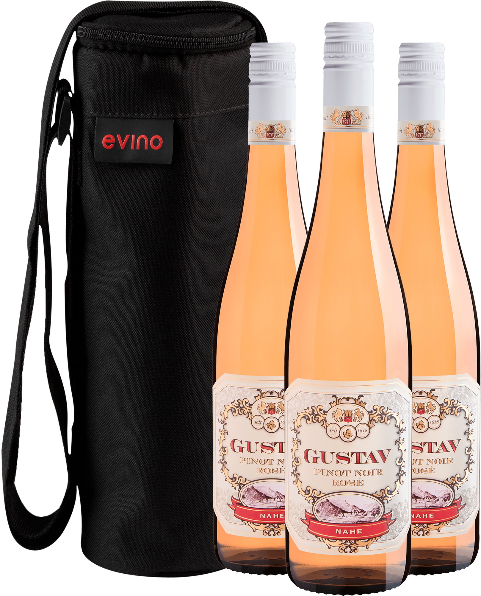 Kit 3 Gustav Pinot Noir Rosé Nahe + Bolsa Exclusiva