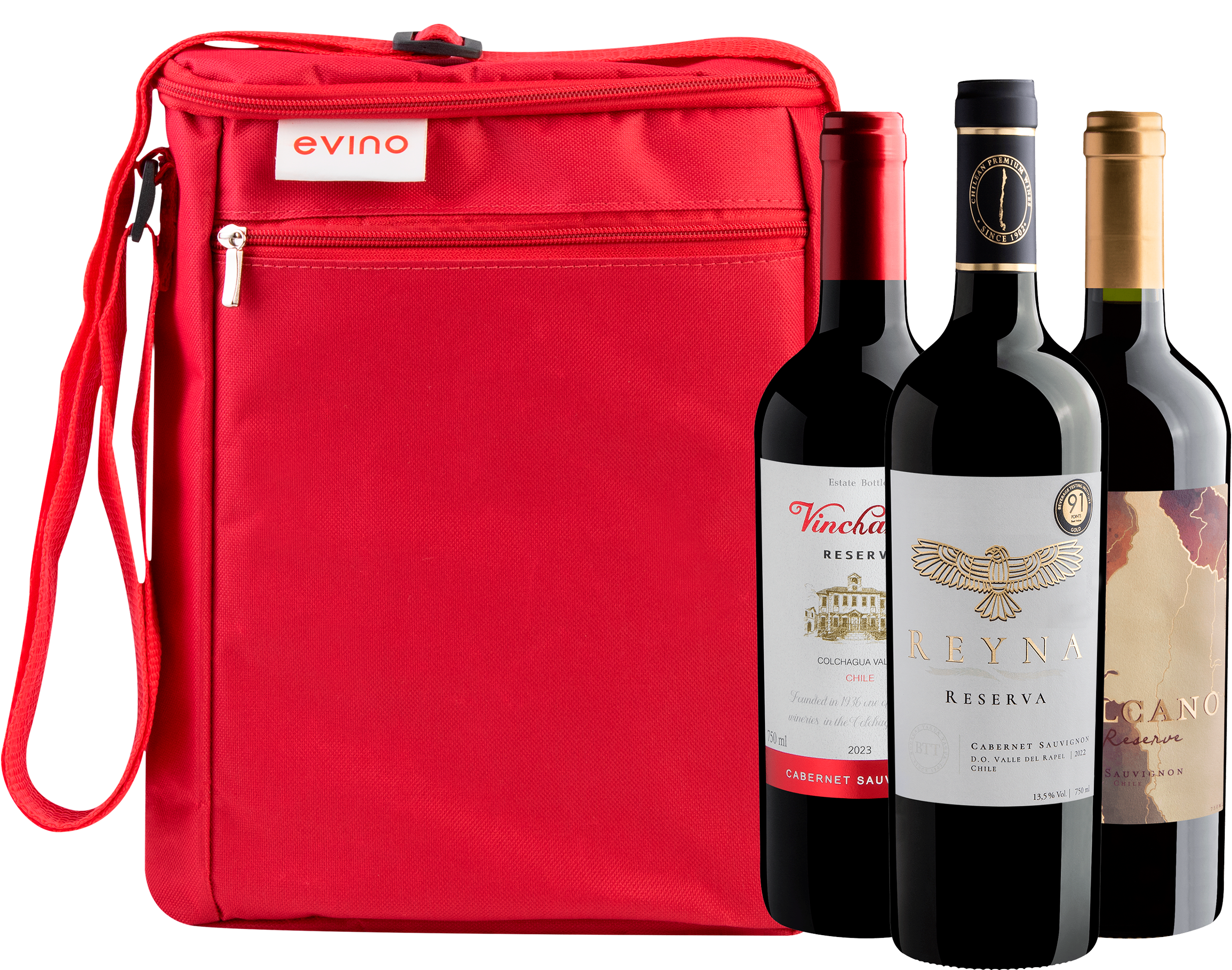 Kit 3 Cabernets Sauvignons Reservas + Bolsa Exclusiva