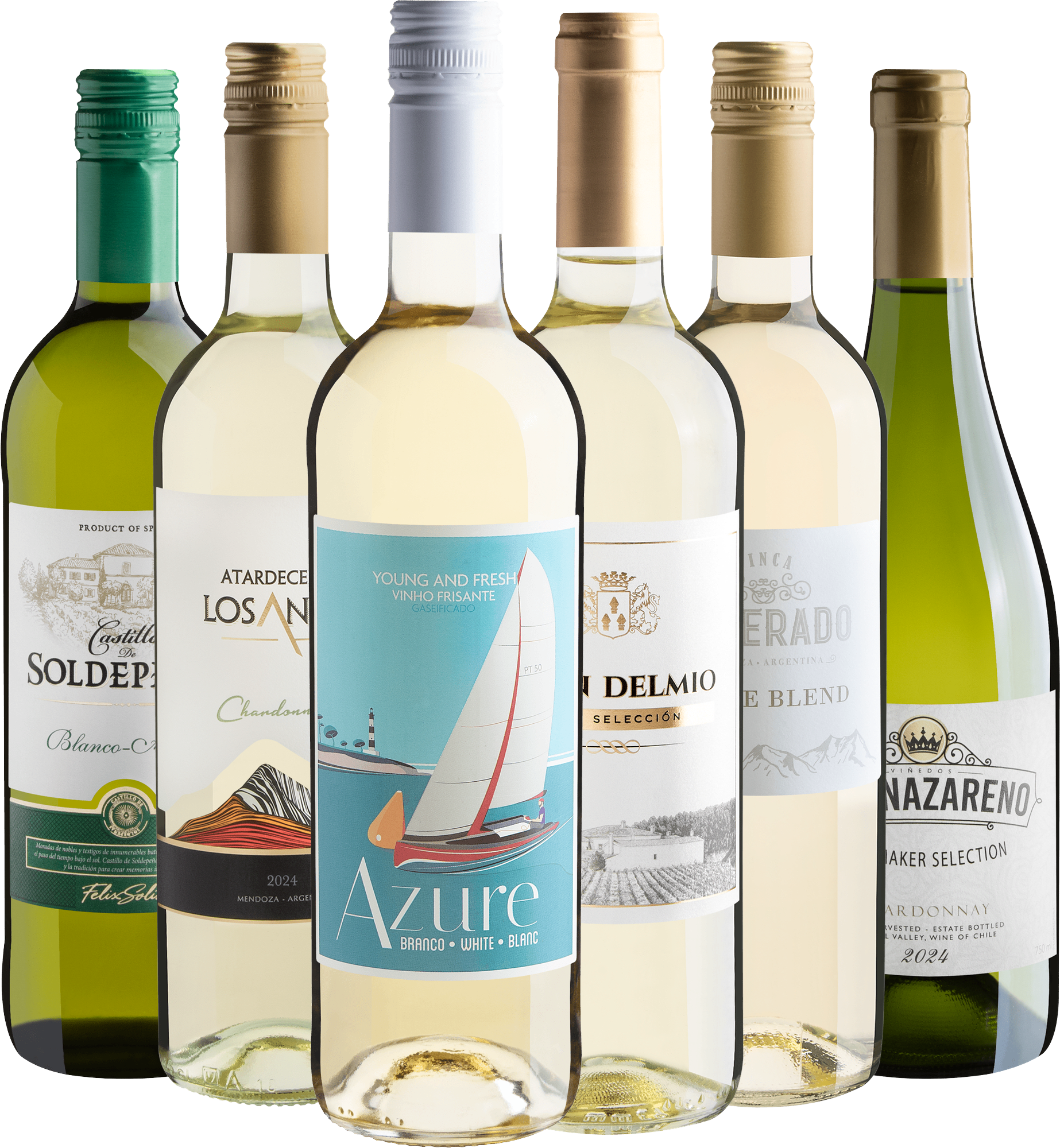 Kit 6 Vinhos Brancos com Frisante Português por R$27,90 cada garrafa