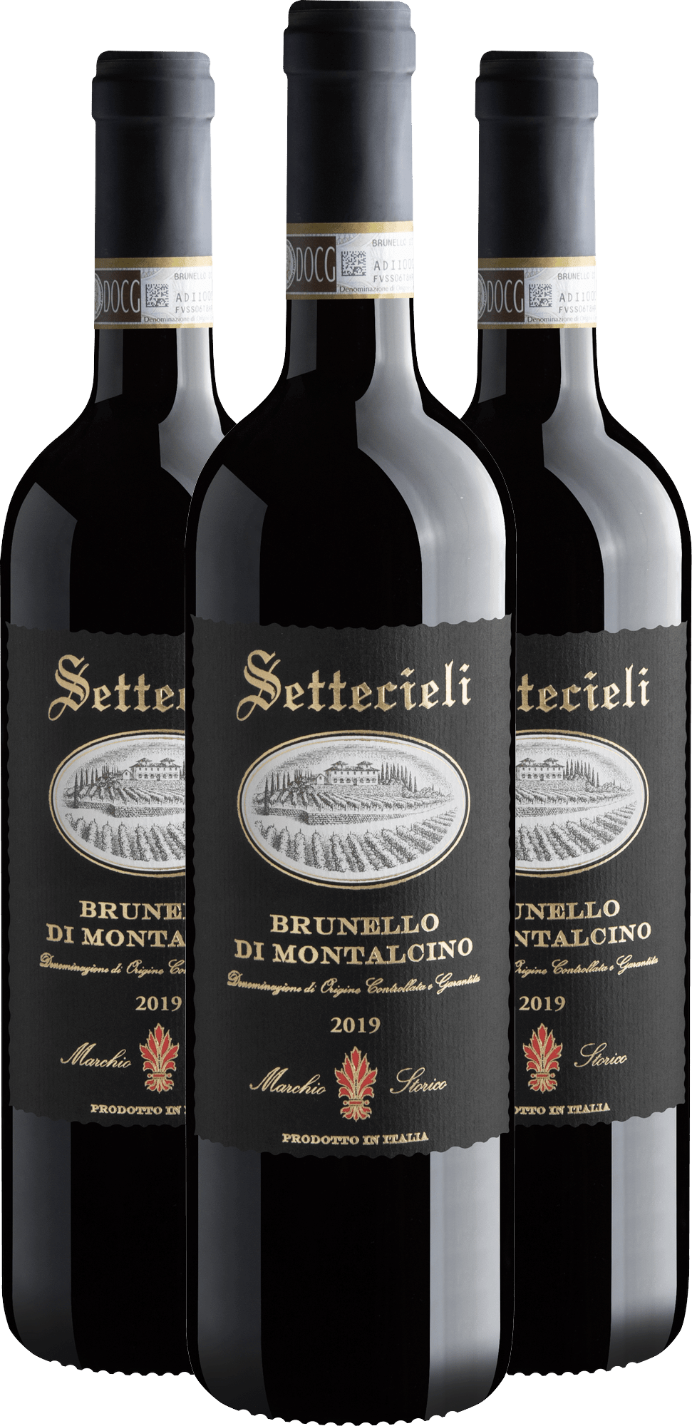 Kit 3 Settecieli Brunello di Montalcino DOCG R$419,90 cada garrafa
