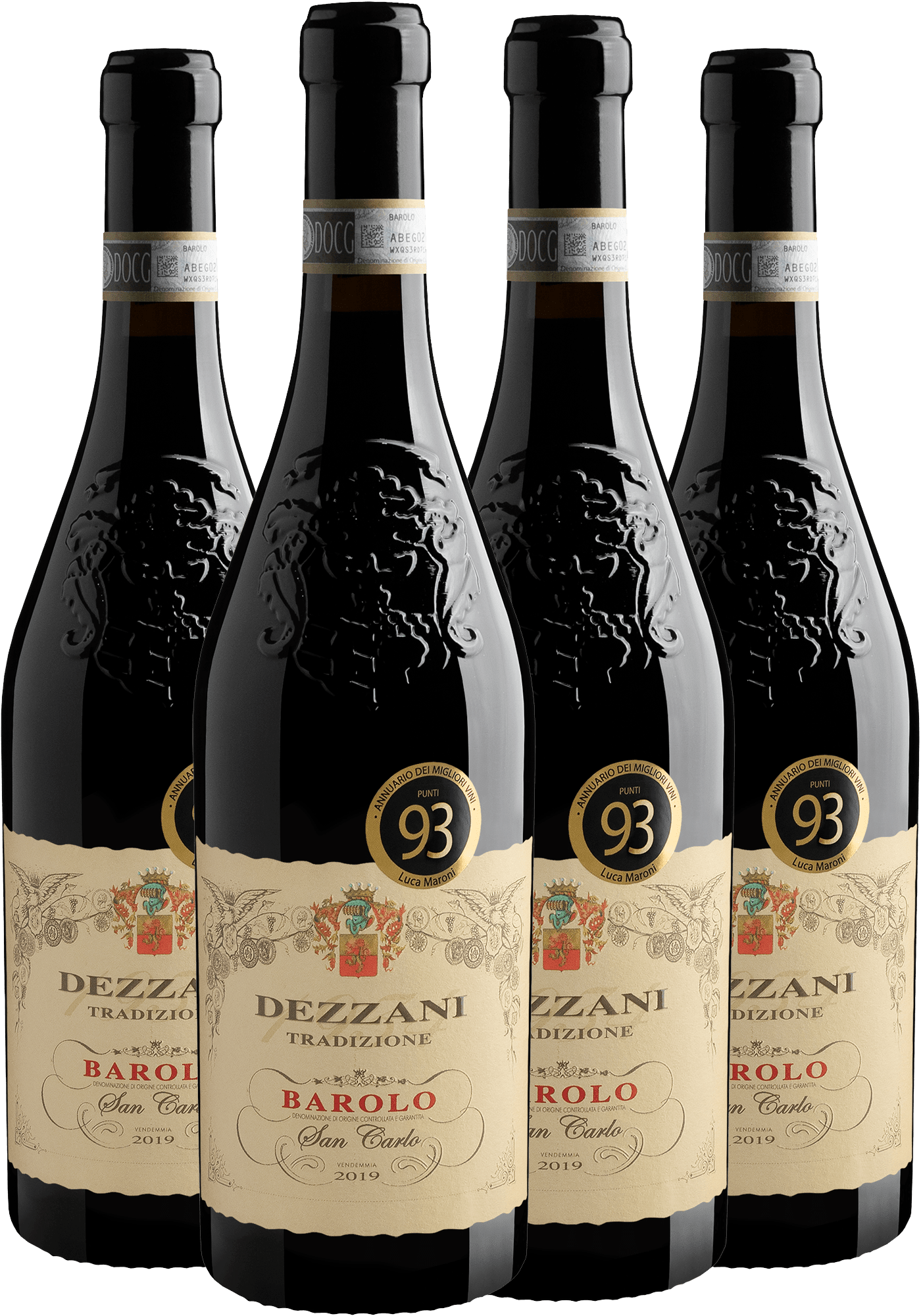 Kit 4 Dezzani Tradizione San Carlo Barolo DOCG por R$289,90 cada garrafa
