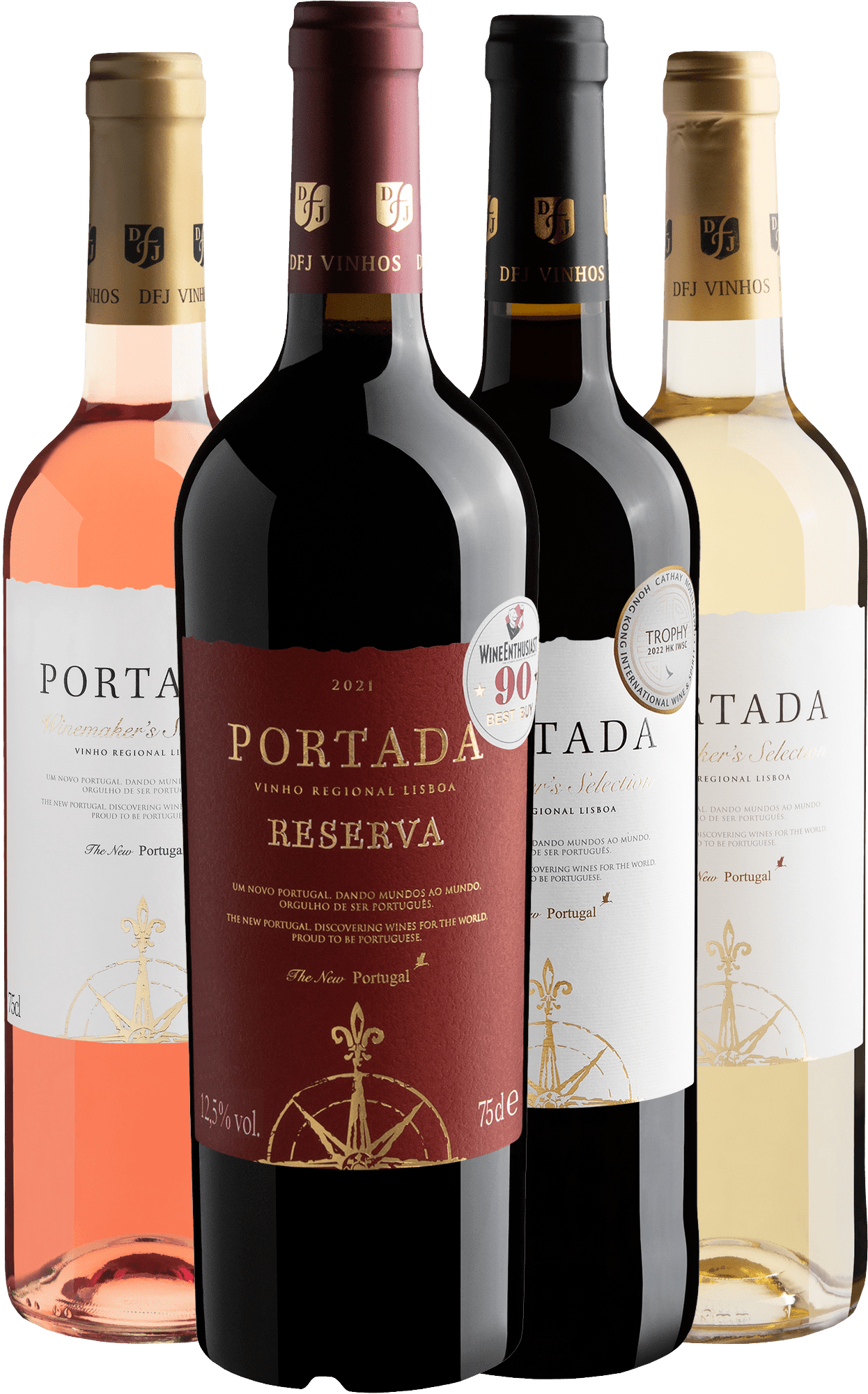 Kit Família Portada | 2 Tintos + 1 Branco + 1 Rosé 