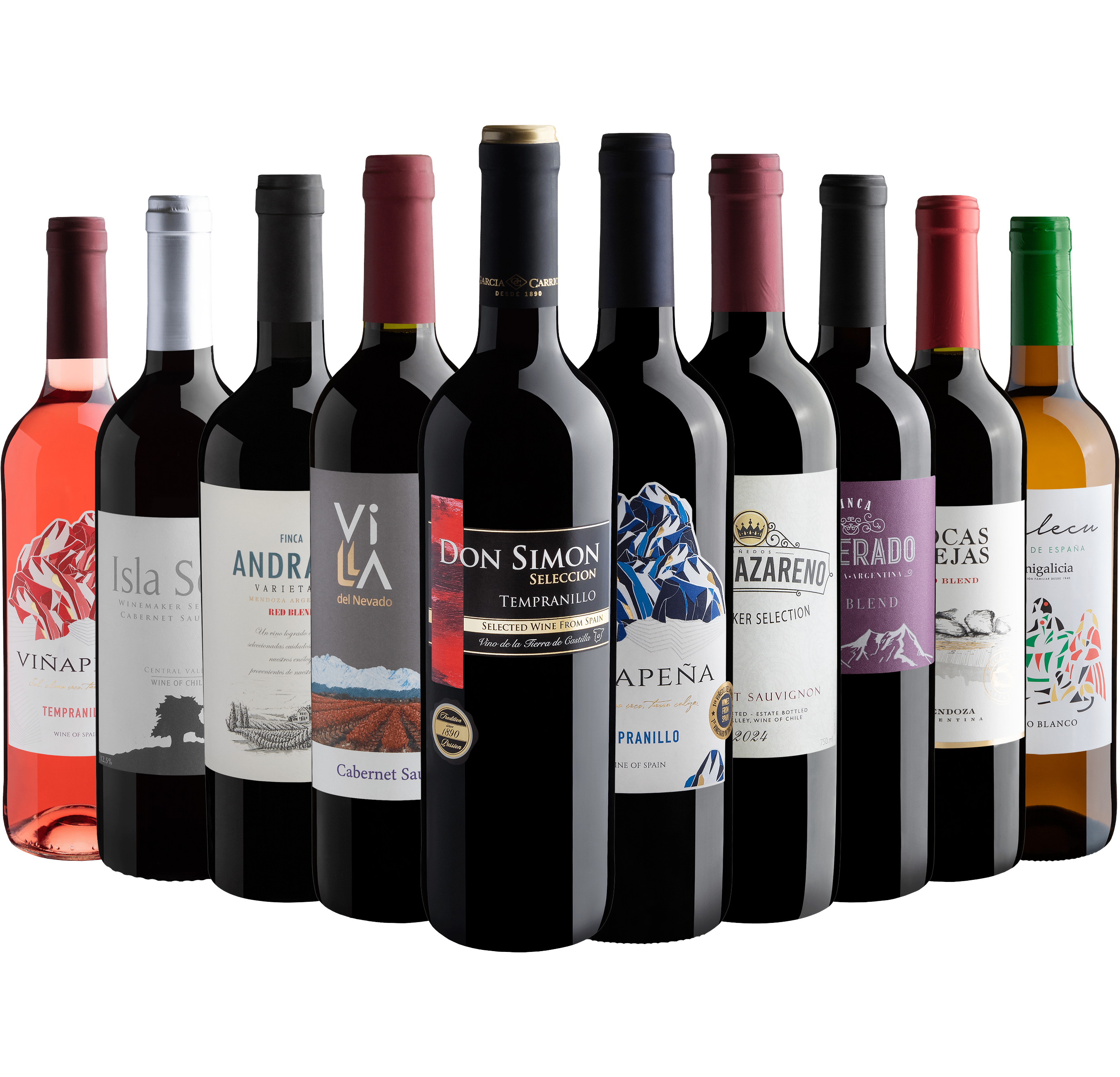 Kit 10 Vinhos por R$24,90 cada garrafa*