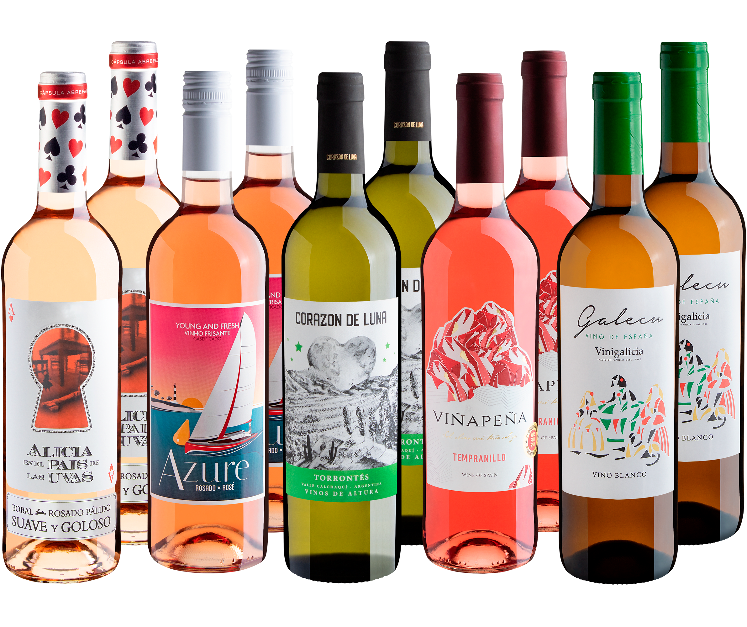 Kit 10 Vinhos Refrescantes com Alicia por R$29,90 cada garrafa*