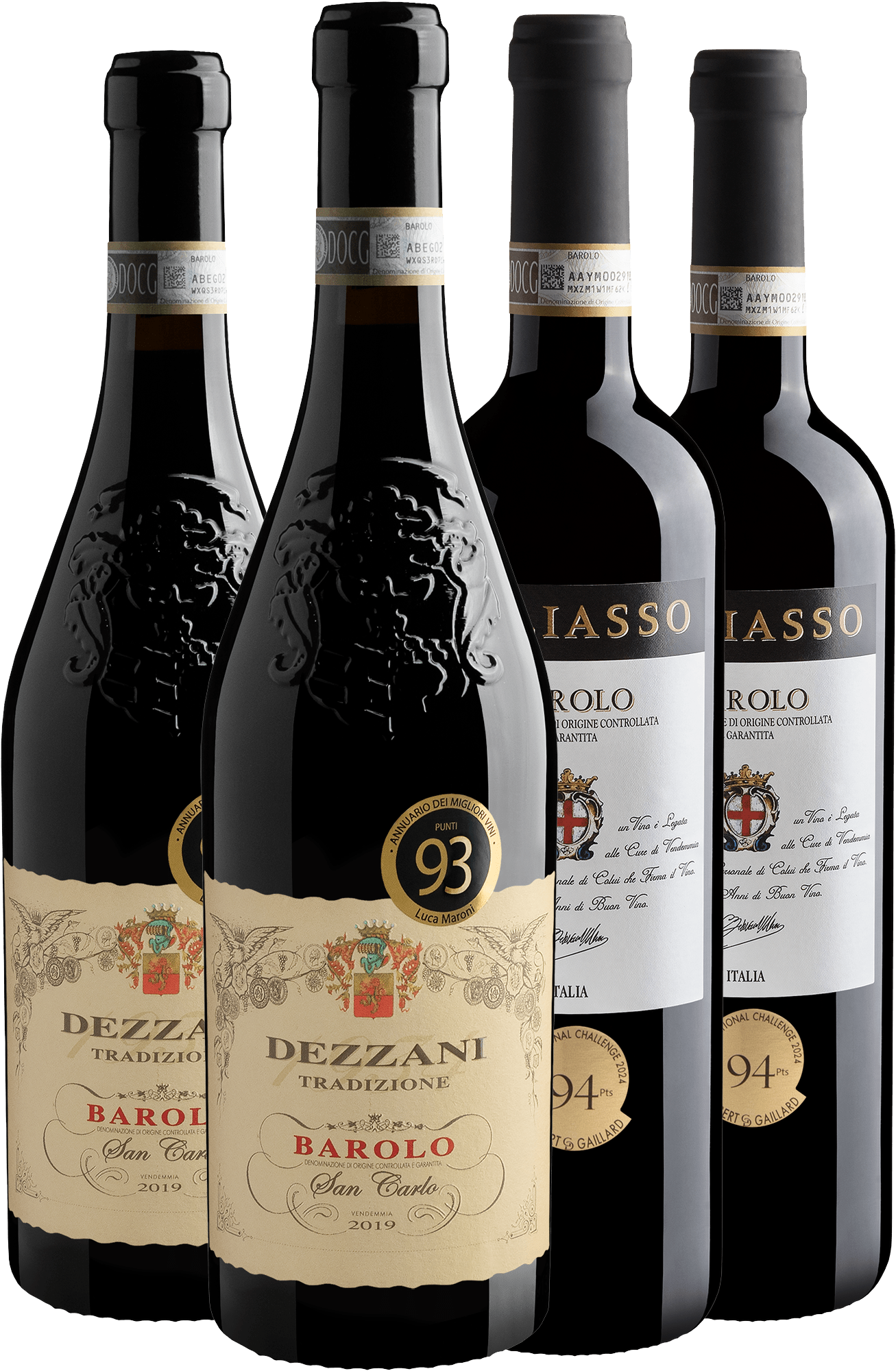 Kit Barolos 93+ Pontos | 4 garrafas por R$249,90 cada