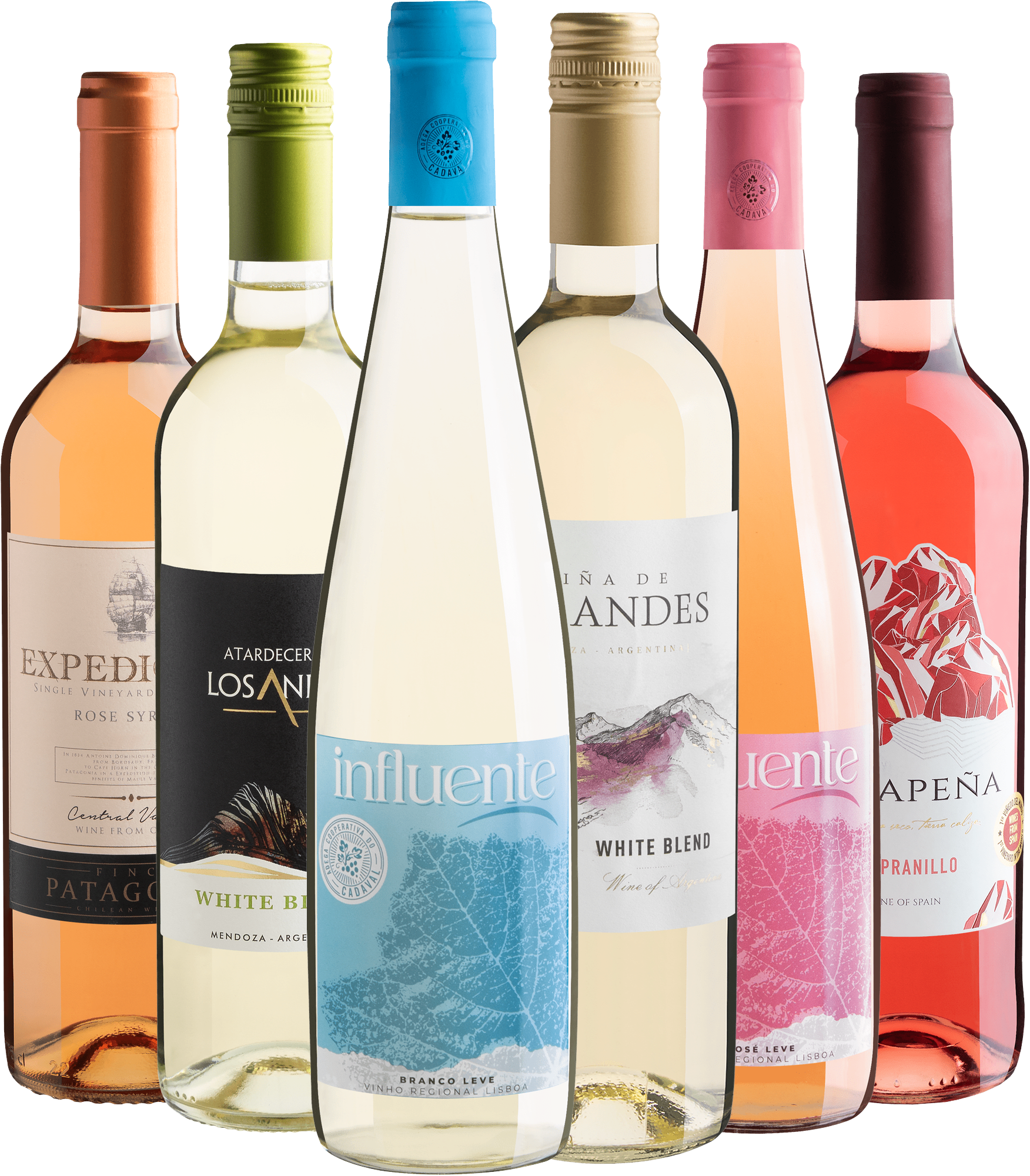 Kit 6 Vinhos Refrescantes por R$28,90 cada garrafa