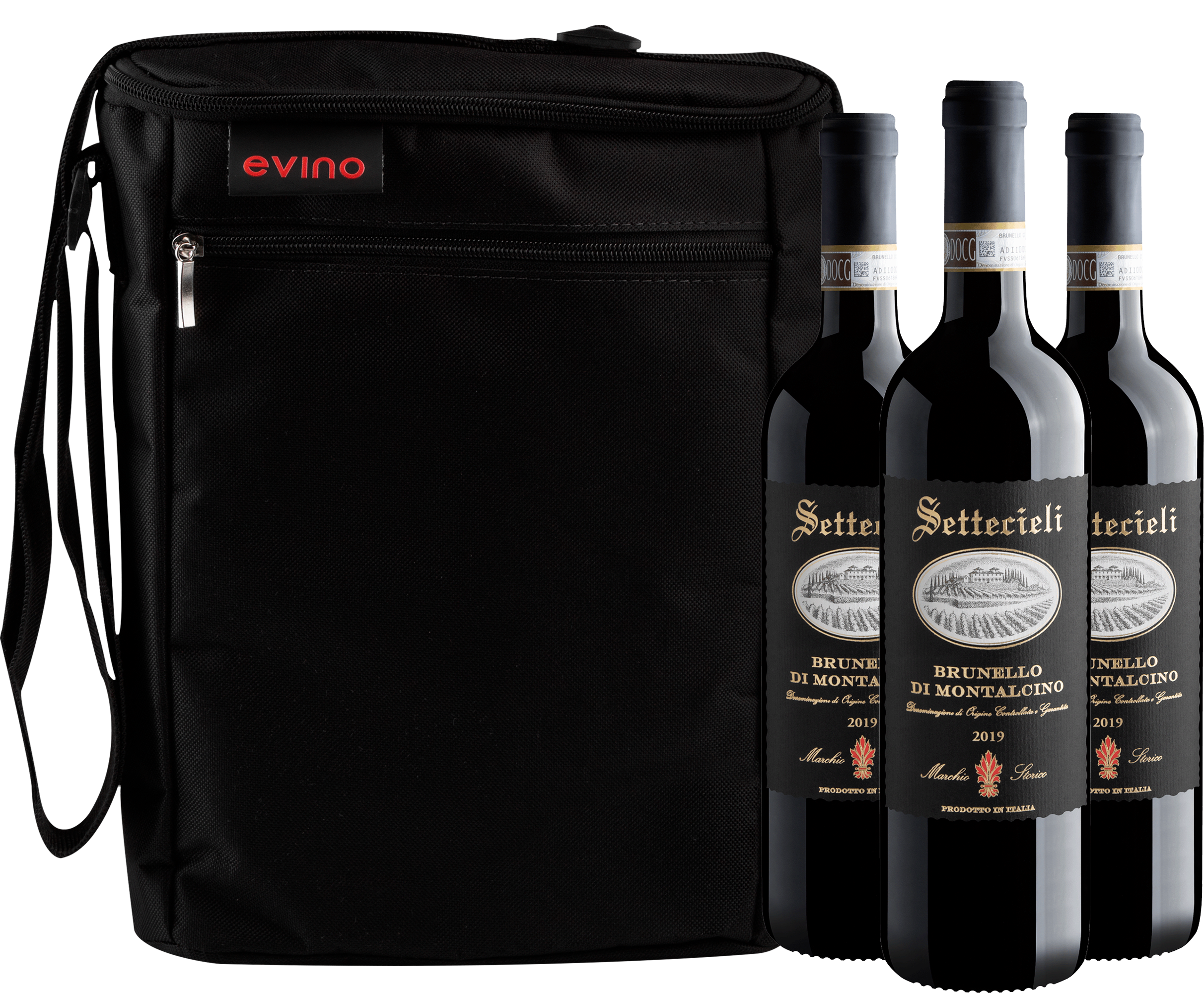 Kit 3 Settecieli Brunello di Montalcino DOCG + Bolsa Exclusiva