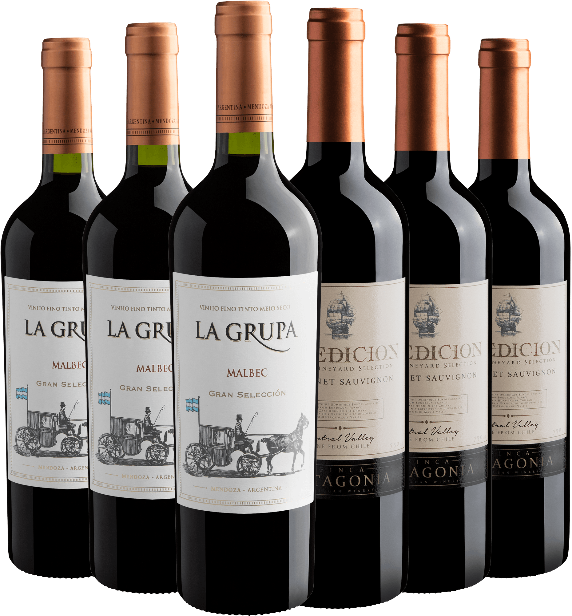 Kit 3 La Grupa Gran Selección + 3 Finca Patagonia Expedicion por R$27,90 cada garrafa