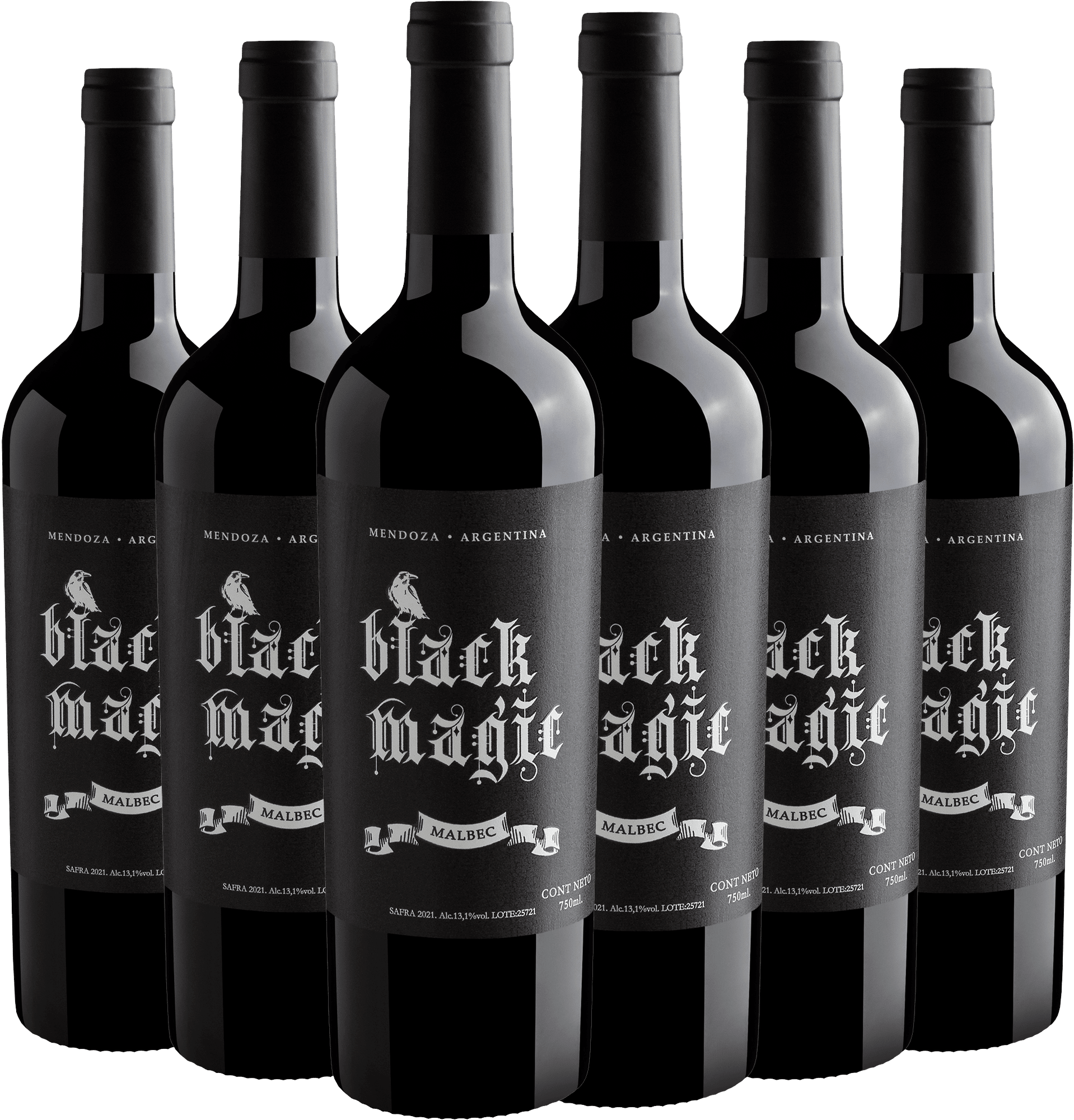Kit 6 Black Magic Malbec por R$39,90 cada garrafa
