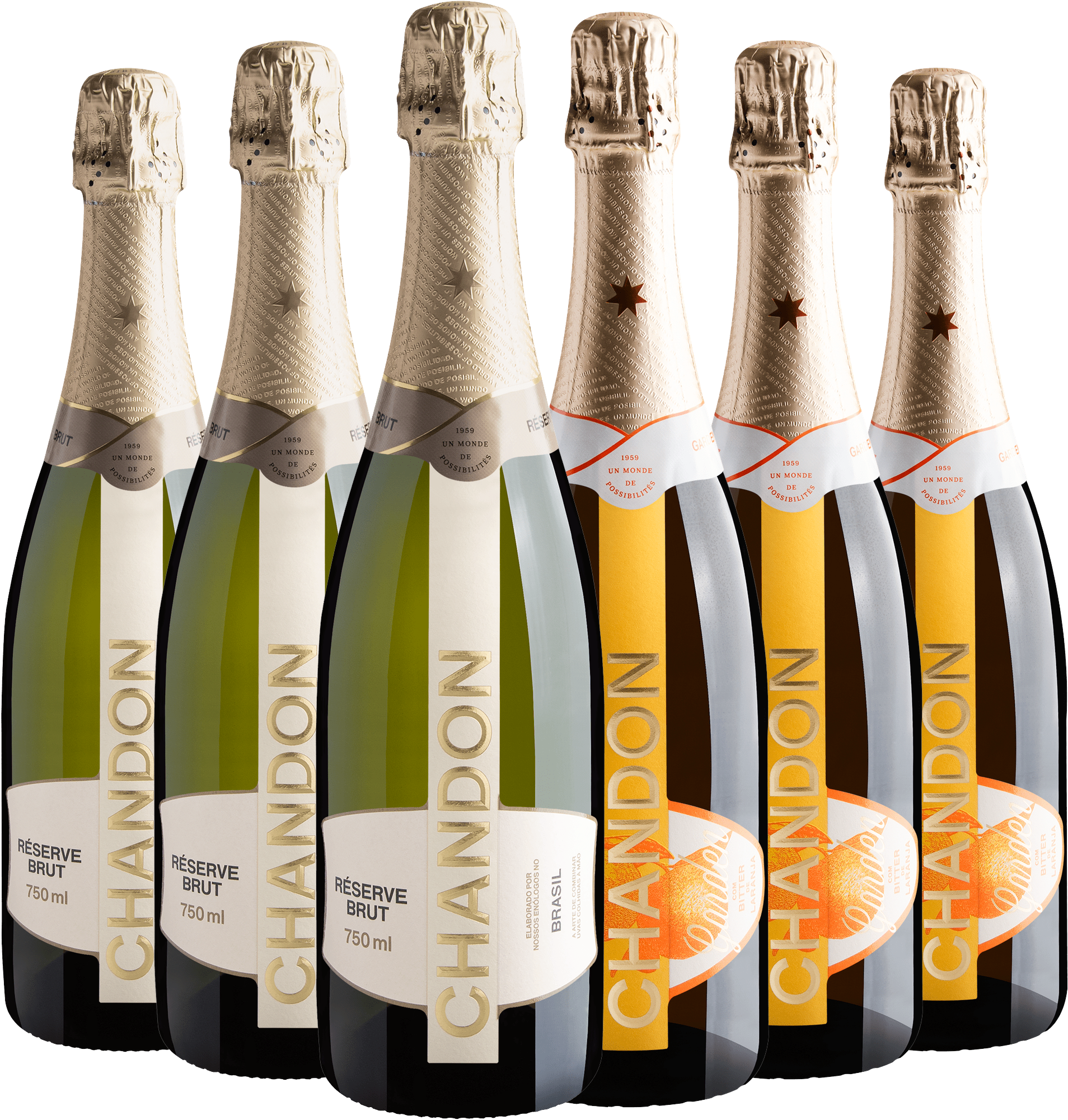 Kit Chandon: 3 Réserve Brut + 3 Garden Spritz 