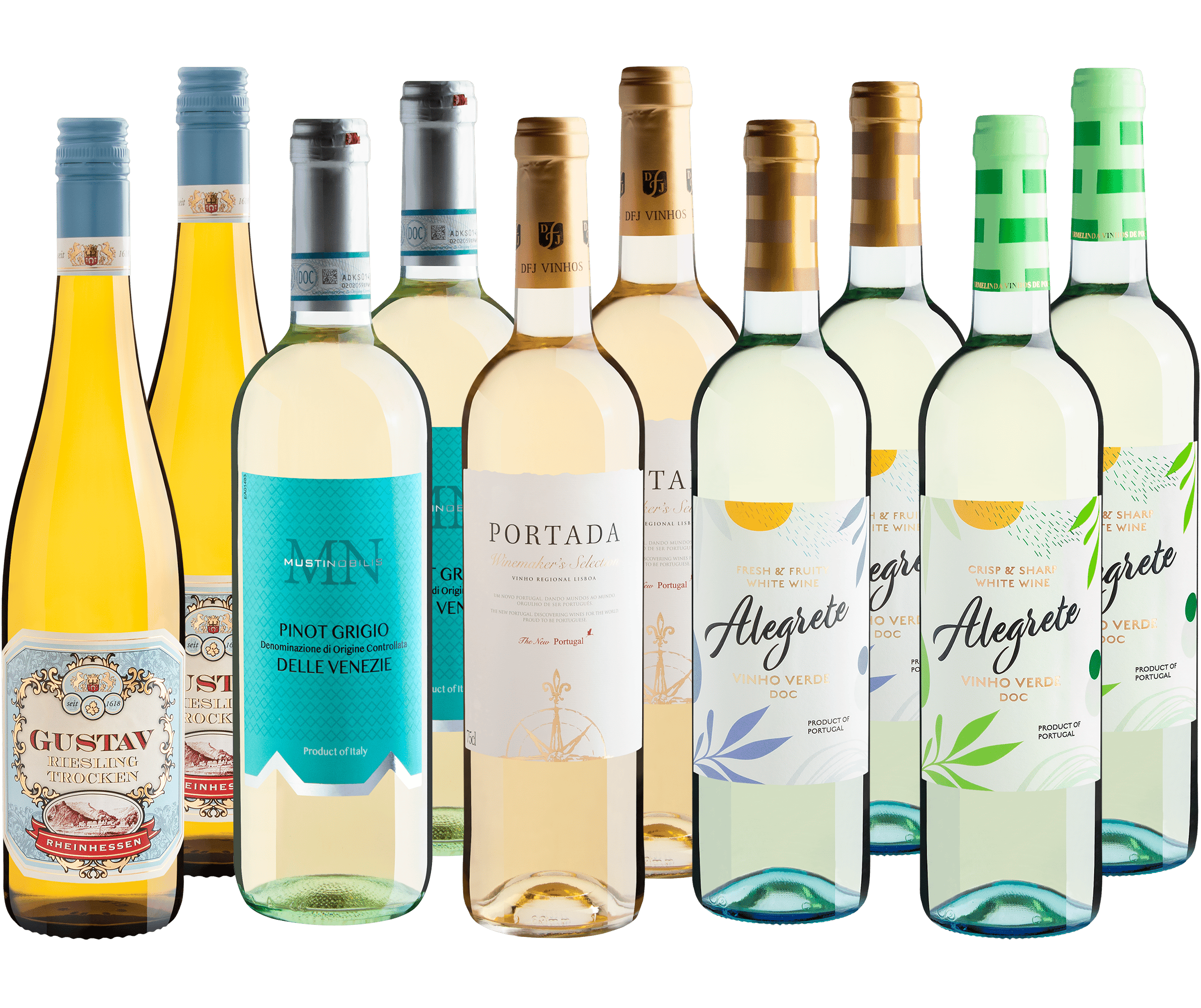 Kit 10 Vinhos Brancos em Dobro 