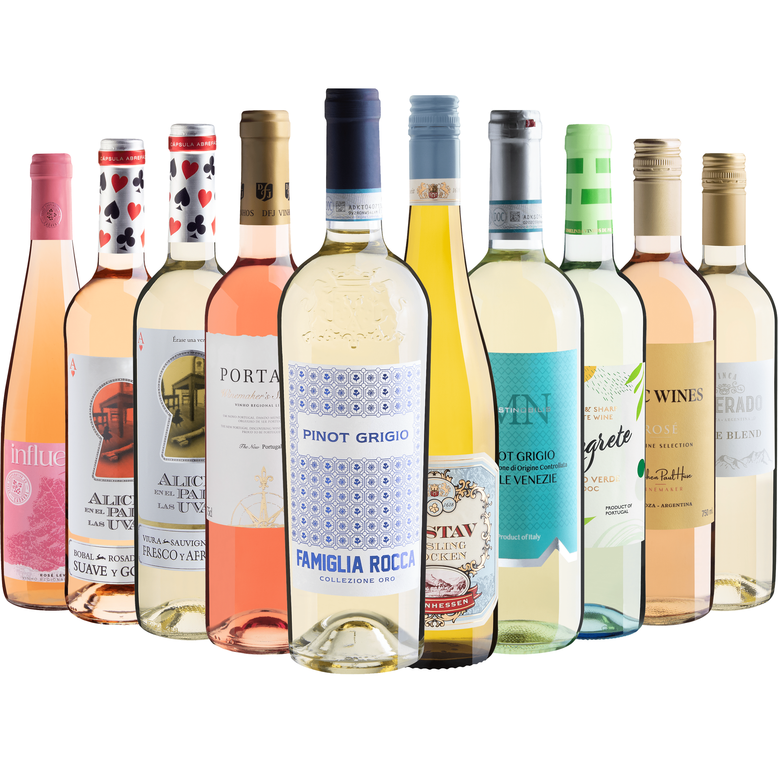 Kit 10 Vinhos Refrescantes por R$39,90 cada garrafa