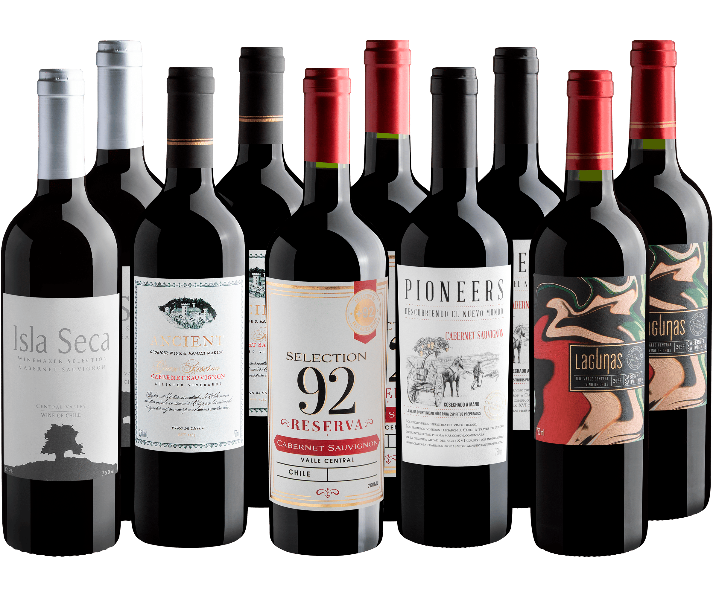 Kit Cabernets Sauvignons em Dobro | 10 garrafas por R$24,90 cada*