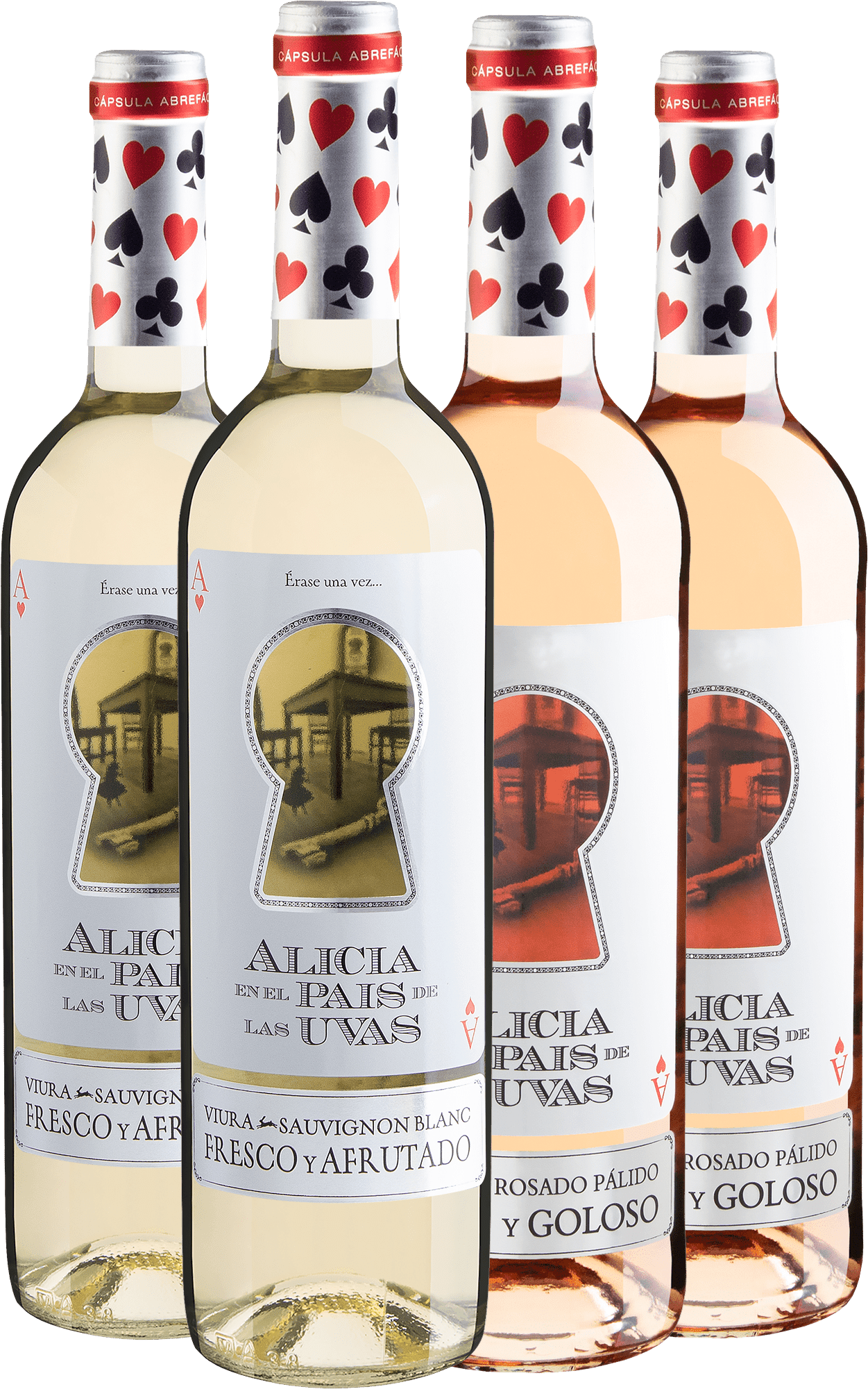 Kit Alicia en el País de Las Uvas: 2 Rosé + 2 Branco