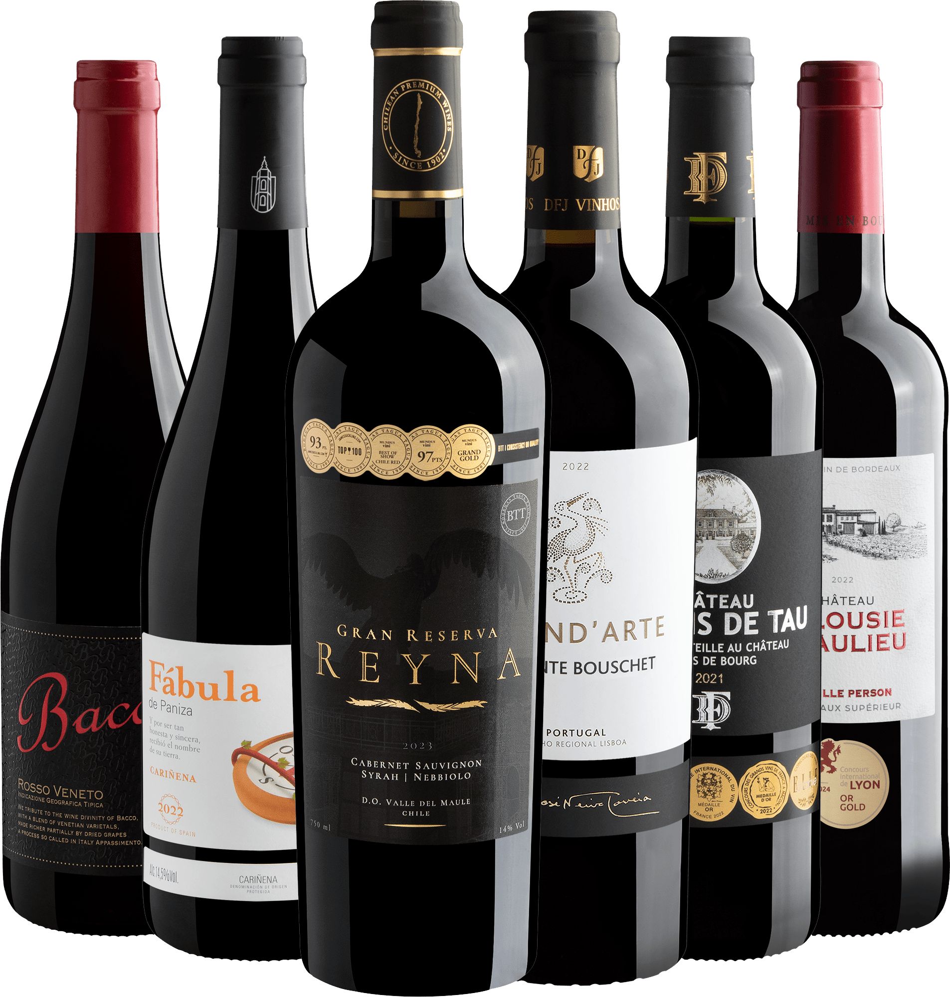 Kit 6 Best Sellers Premiados por R$69,90 cada garrafa