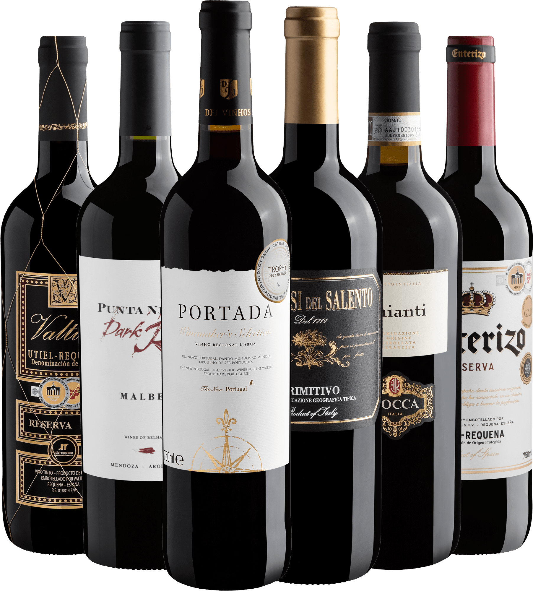 Kit 6 Vinhos Tintos Best Sellers por R$49,90 cada garrafa