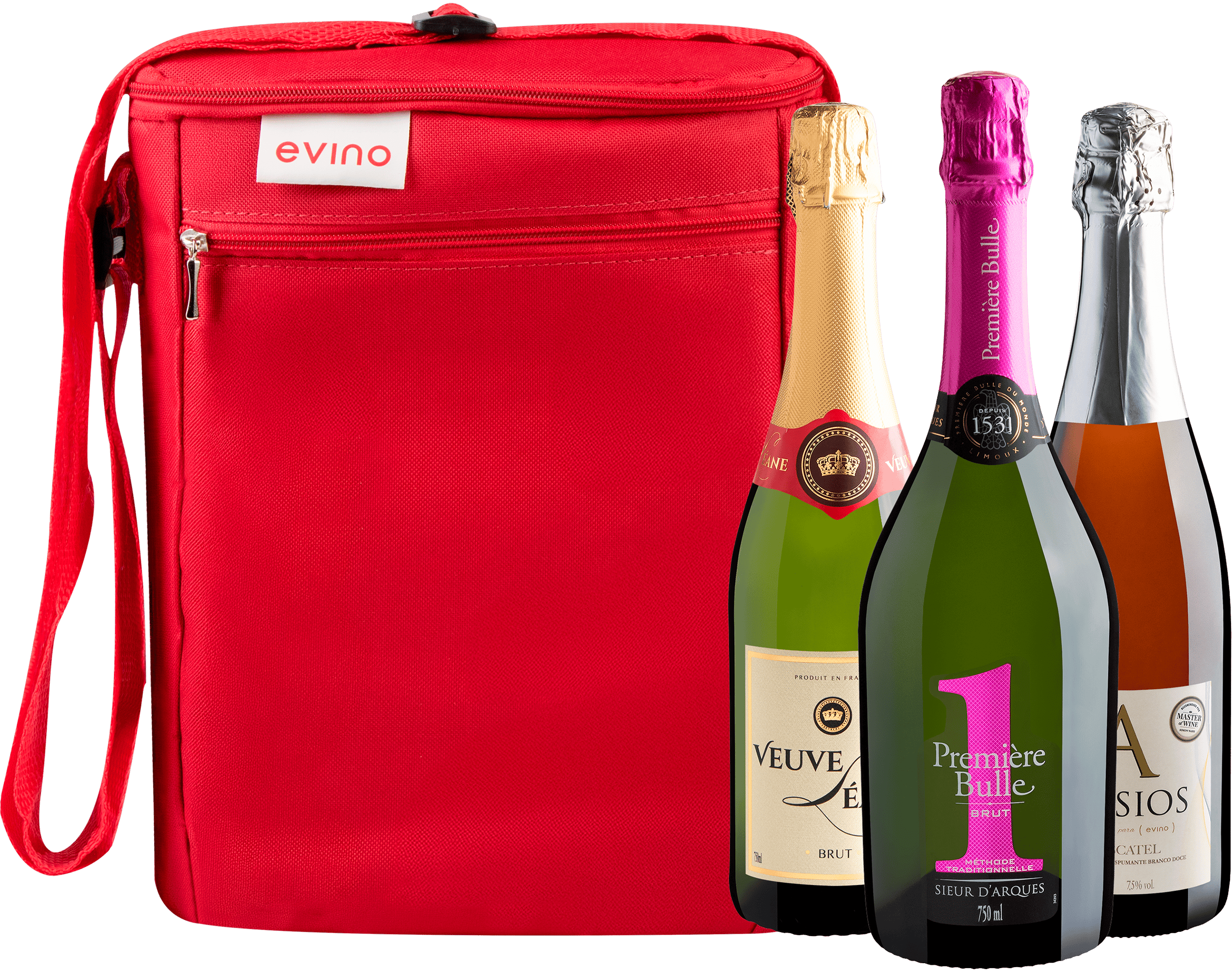 Kit 3 Espumantes Best Sellers por R$99,90 cada garrafa + Bolsa Exclusiva Grátis