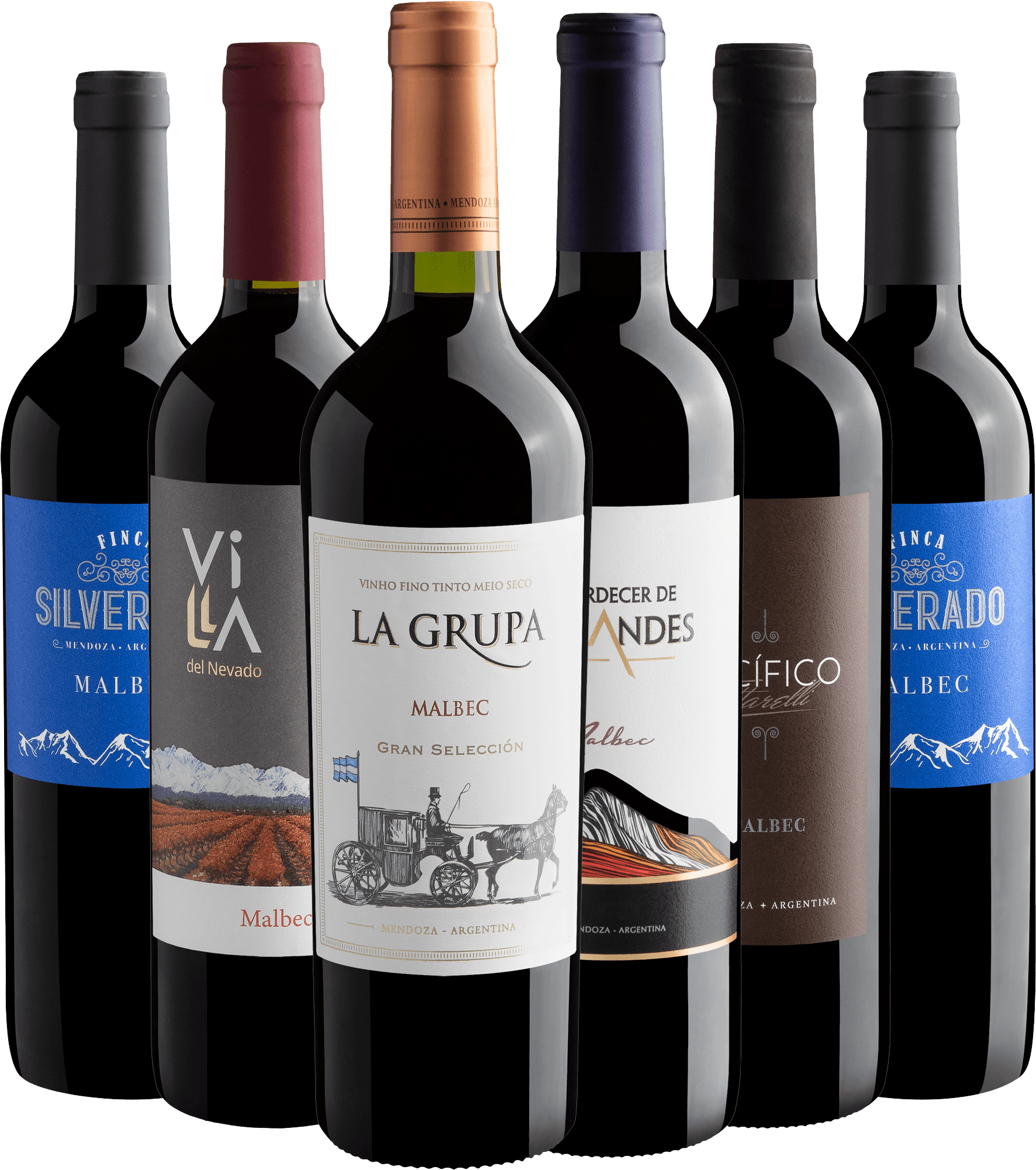 Kit 6 Malbecs por R$27,90 cada garrafa
