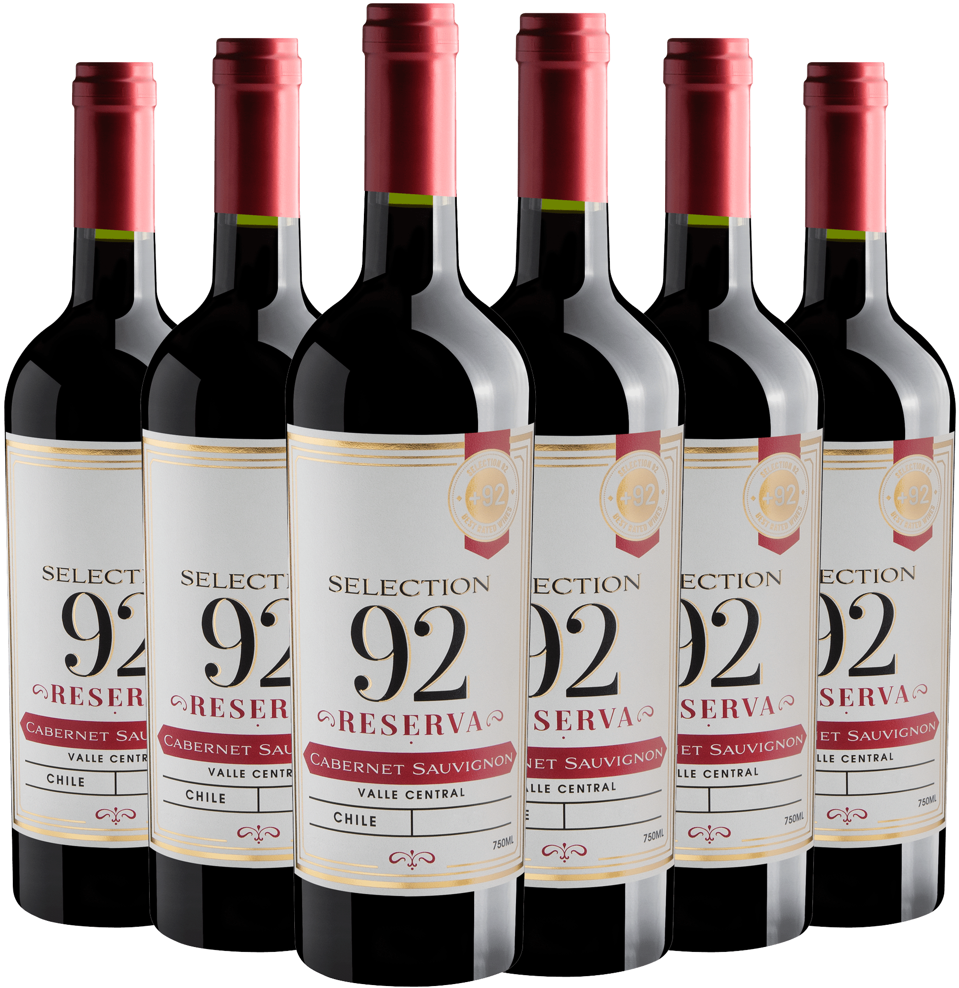 Kit 6 Selection 92 Reserva Cabernet Sauvignon Valle Central