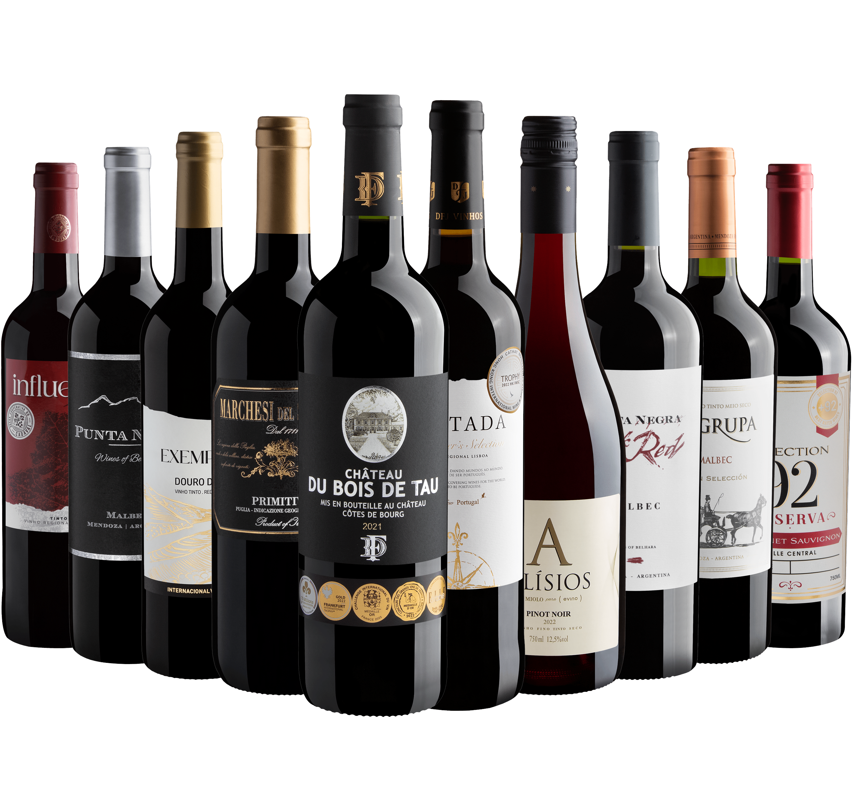 Kit 10 Vinhos com Château du Bois de Tau por R$39,90 cada garrafa
