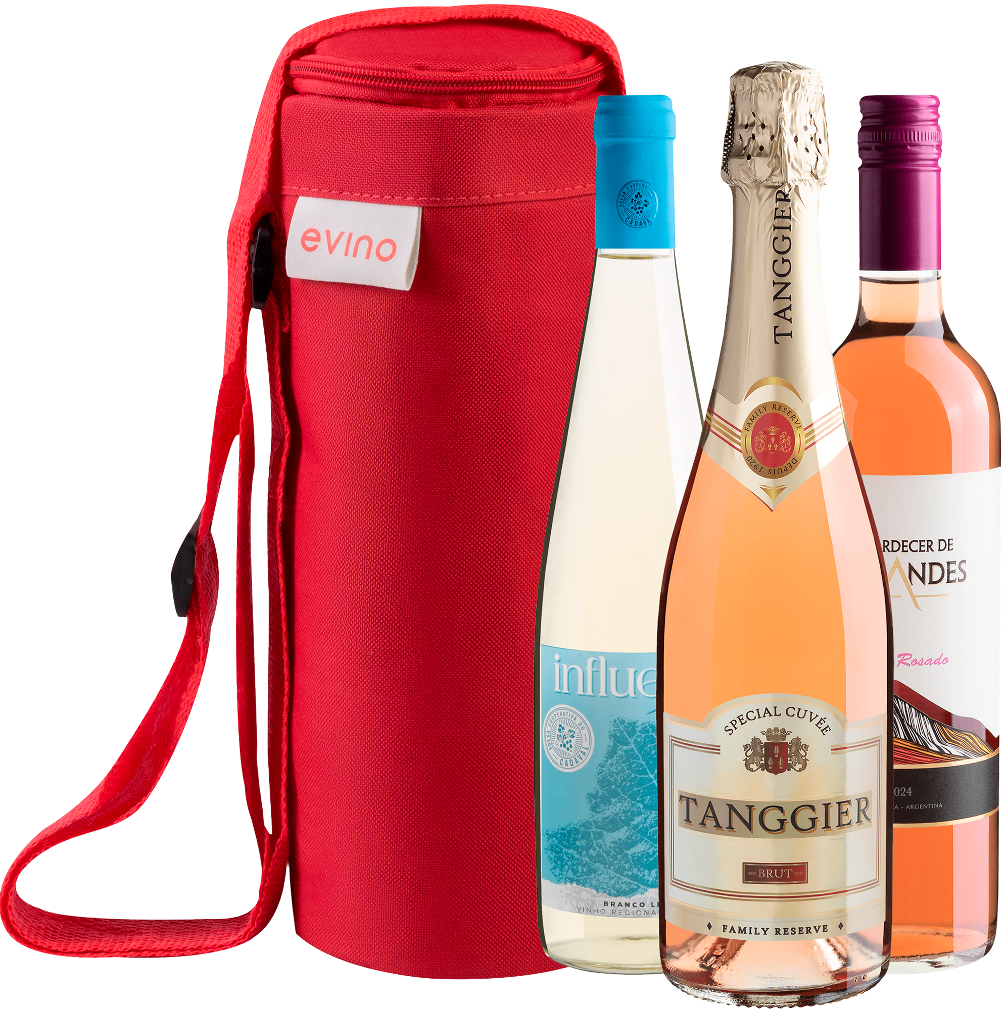 Kit 3 Vinhos Refrescantes com Tanggier Brut Rosé + Bolsa Exclusiva