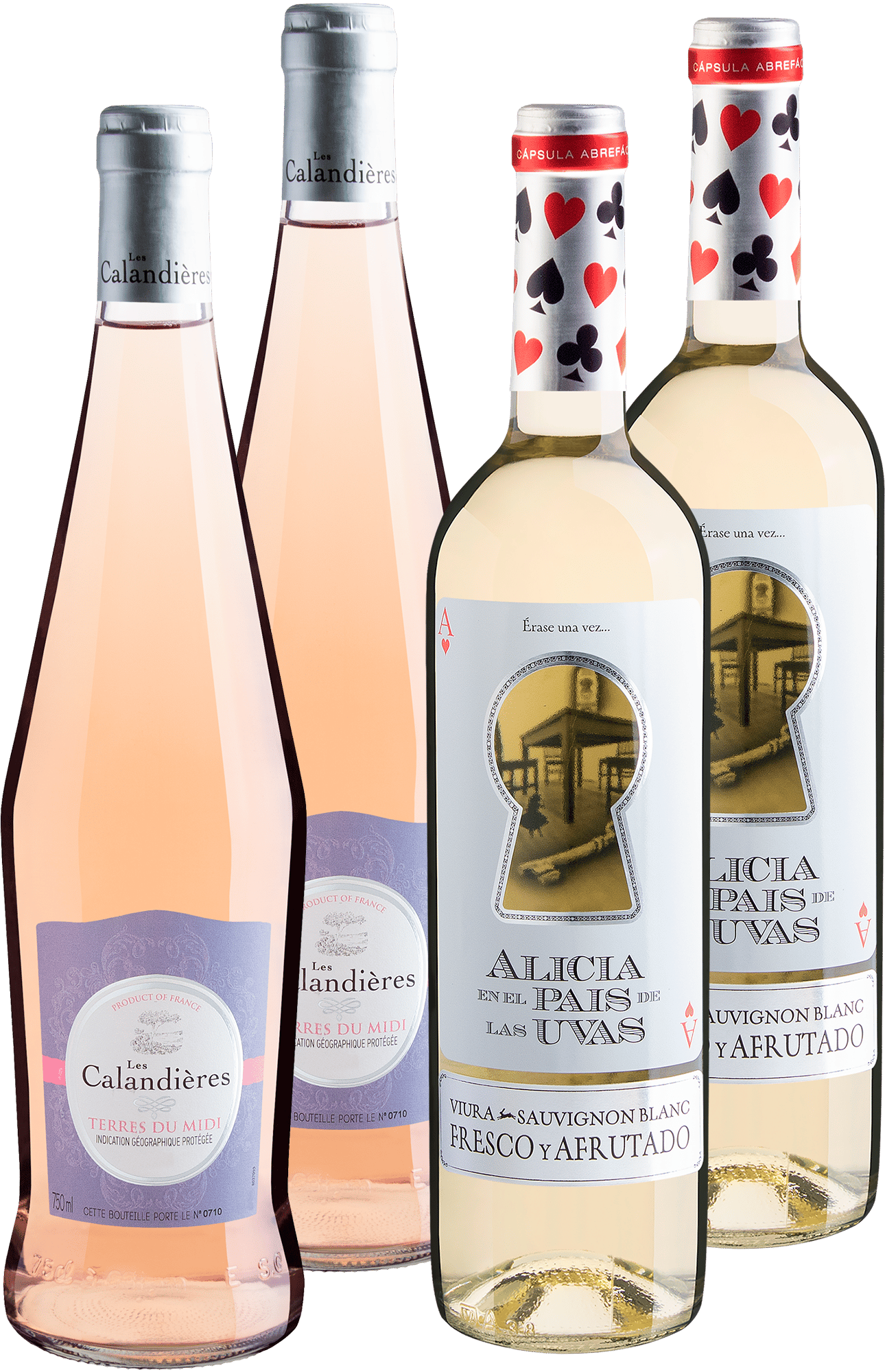 Kit Vinhos Refrescantes | 2 Rosés + 2 Brancos por R$49,90 cada