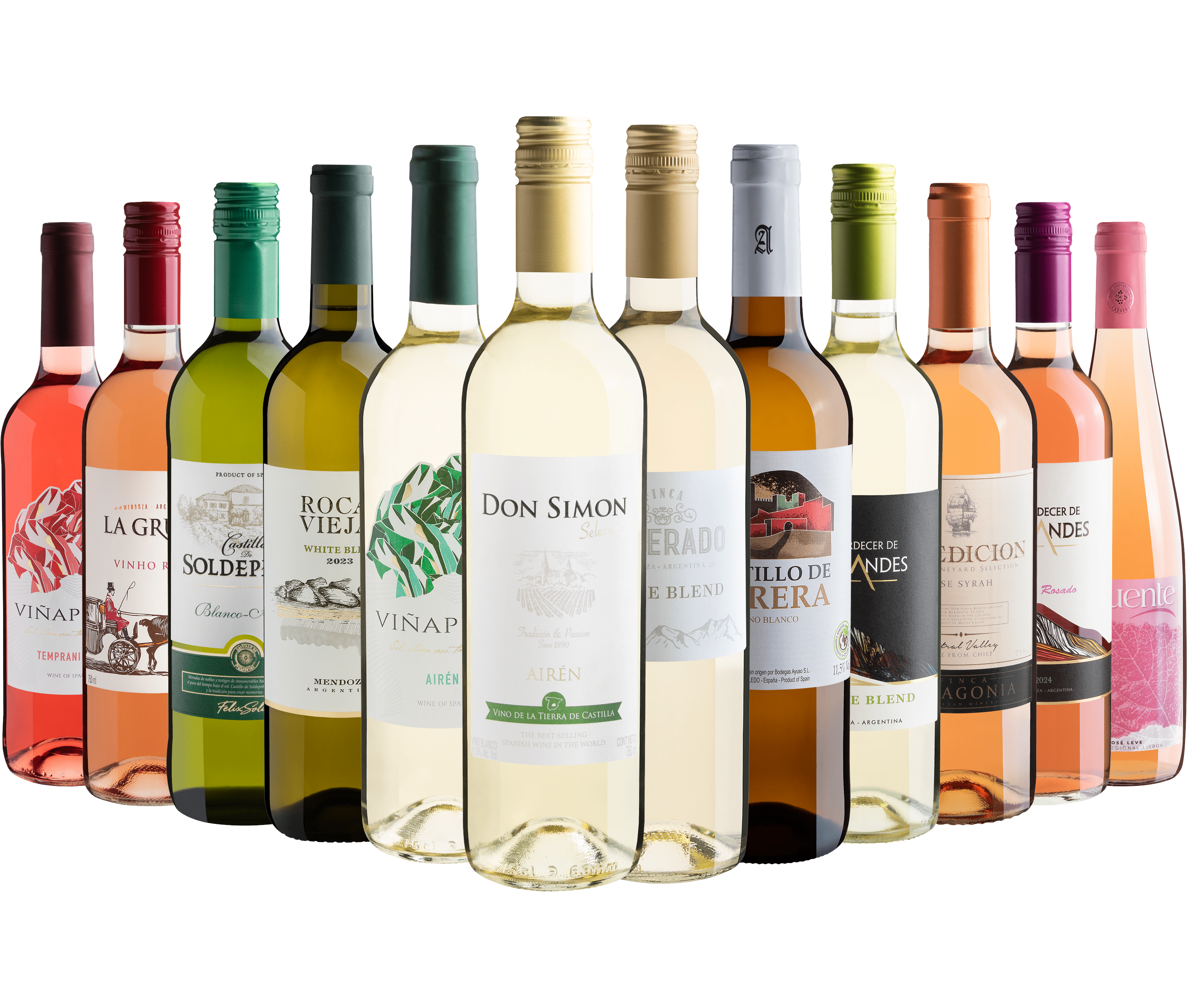 Kit 12 Vinhos Refrescantes por R$25,90 cada garrafa*