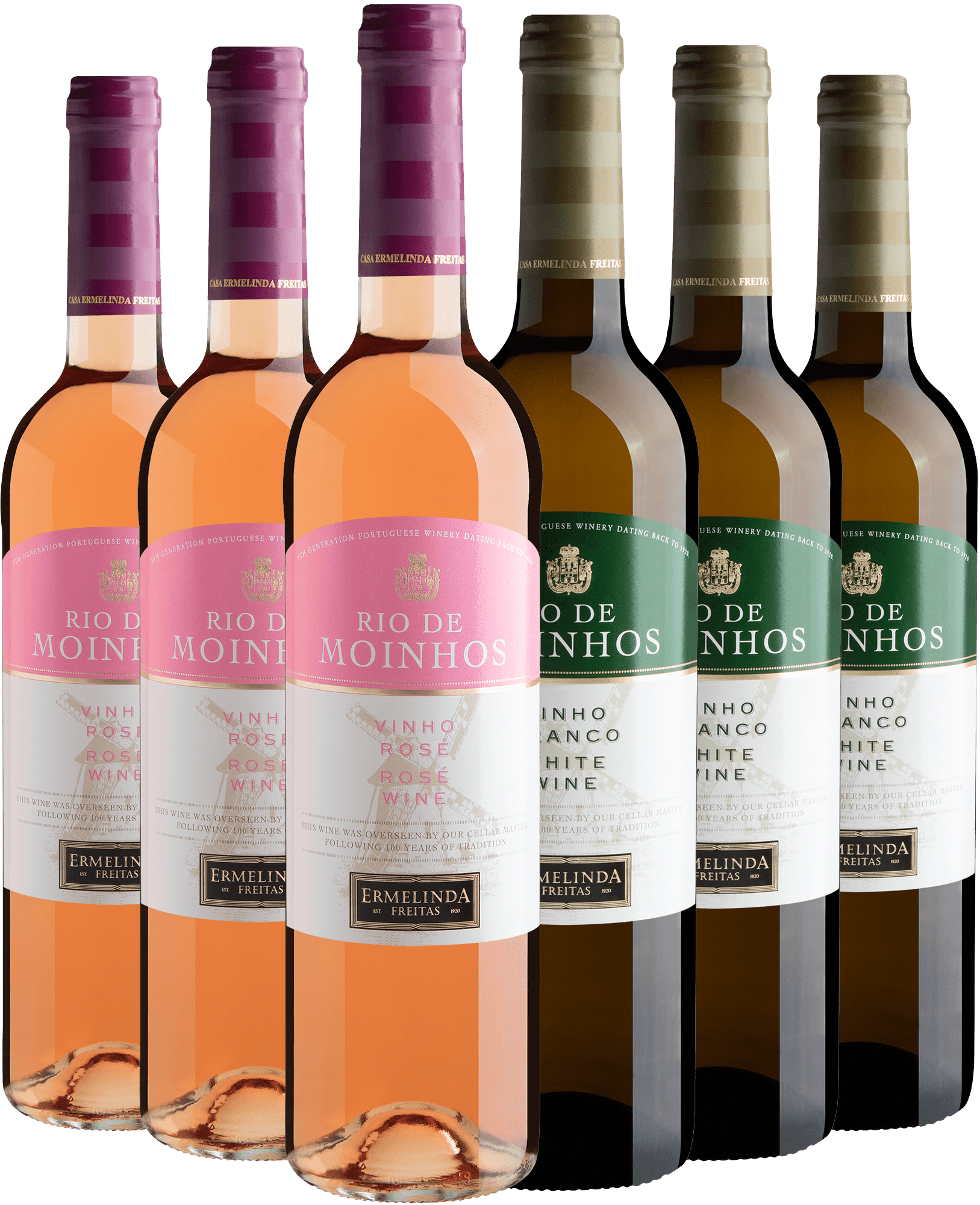 Kit Rio de Moinhos: 3 Rosés + 3 Brancos