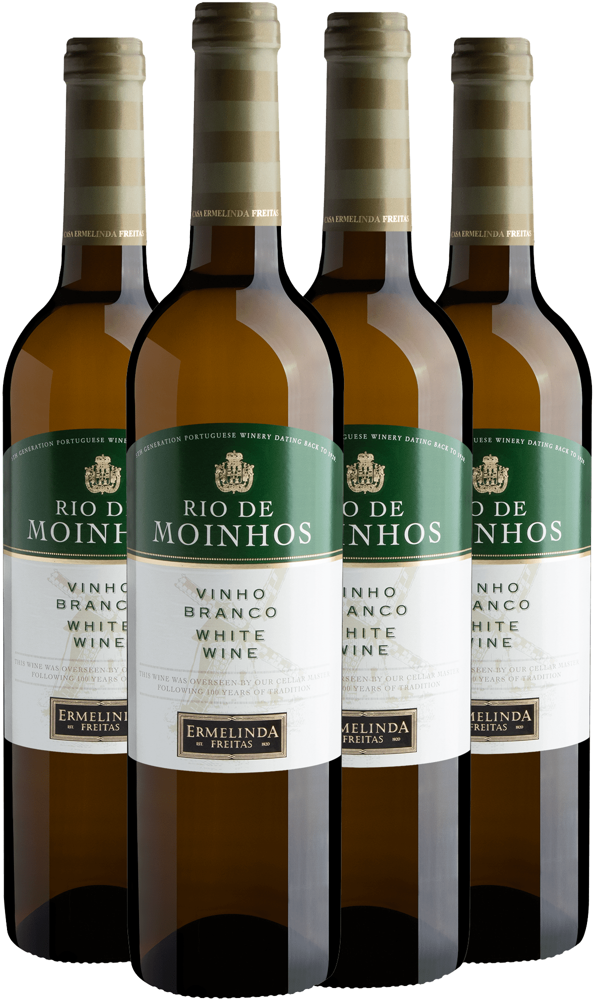 Kit 4 Rio de Moinhos Vinho Branco por R$39,90 cada garrafa