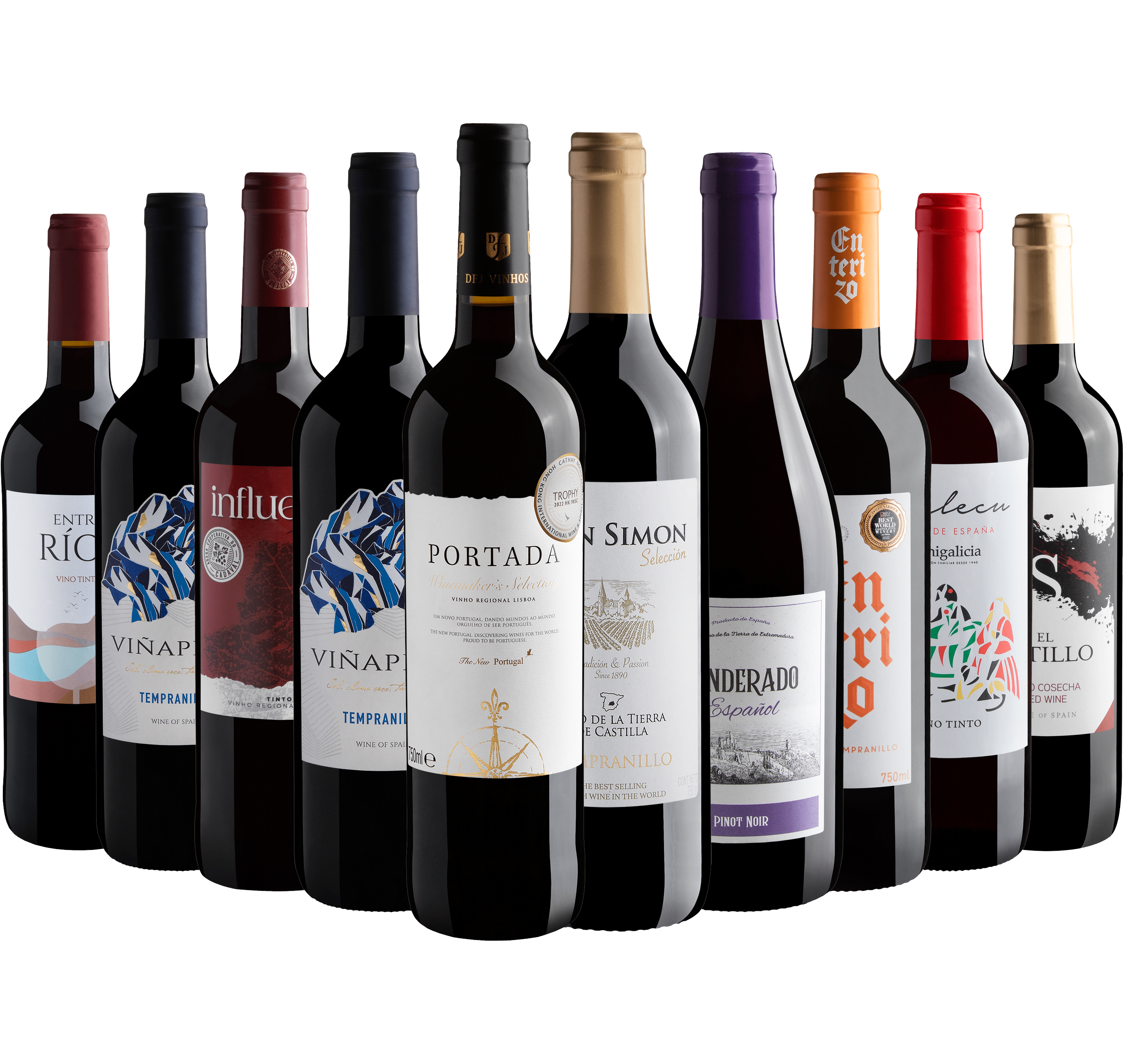 Kit 10 Tintos do Velho Mundo com Portada Winemaker's por R$29,90 cada garrafa