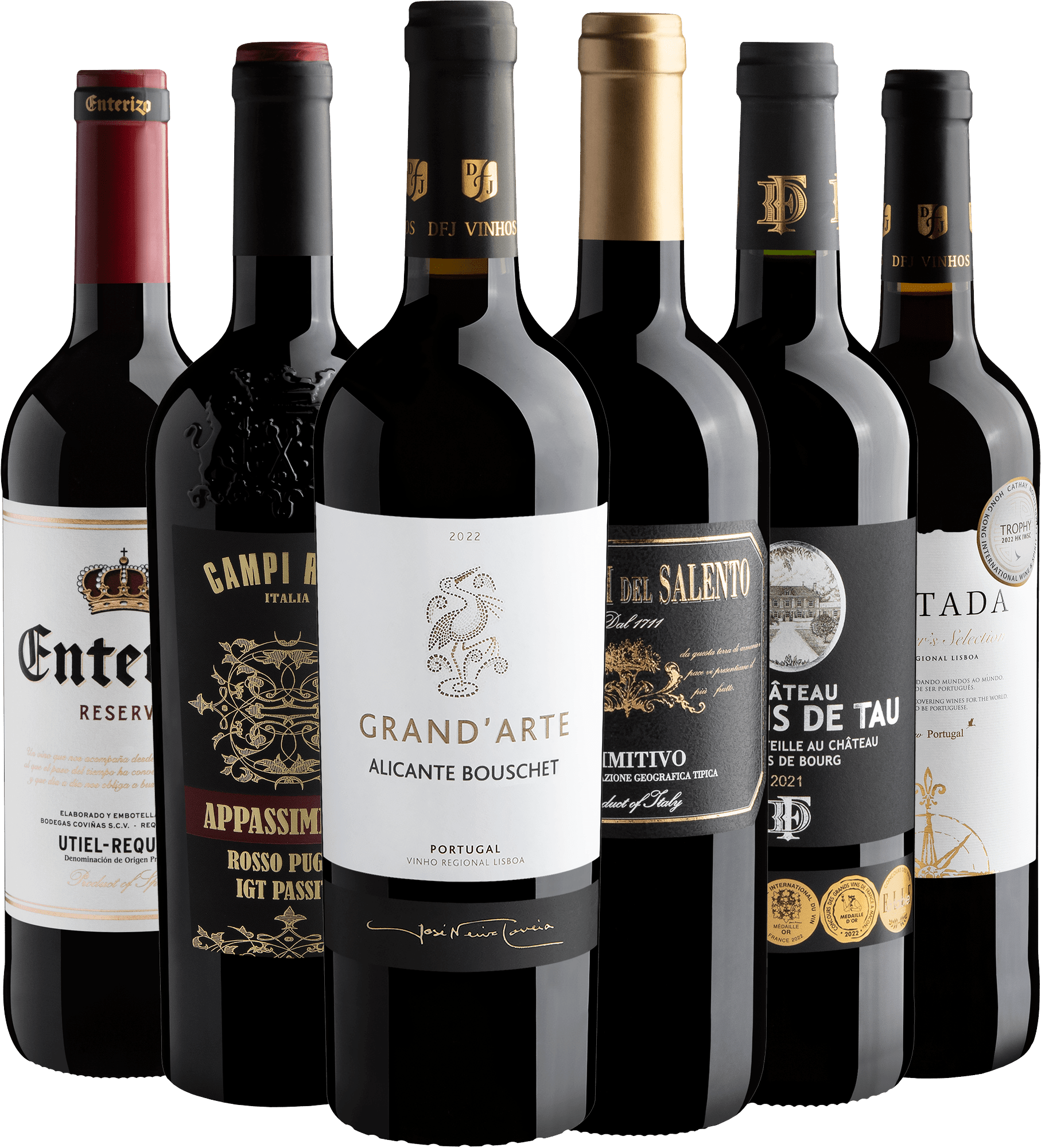Kit Vinhos do Velho Mundo Premiados |  6 garrafas por R$59,90 cada*