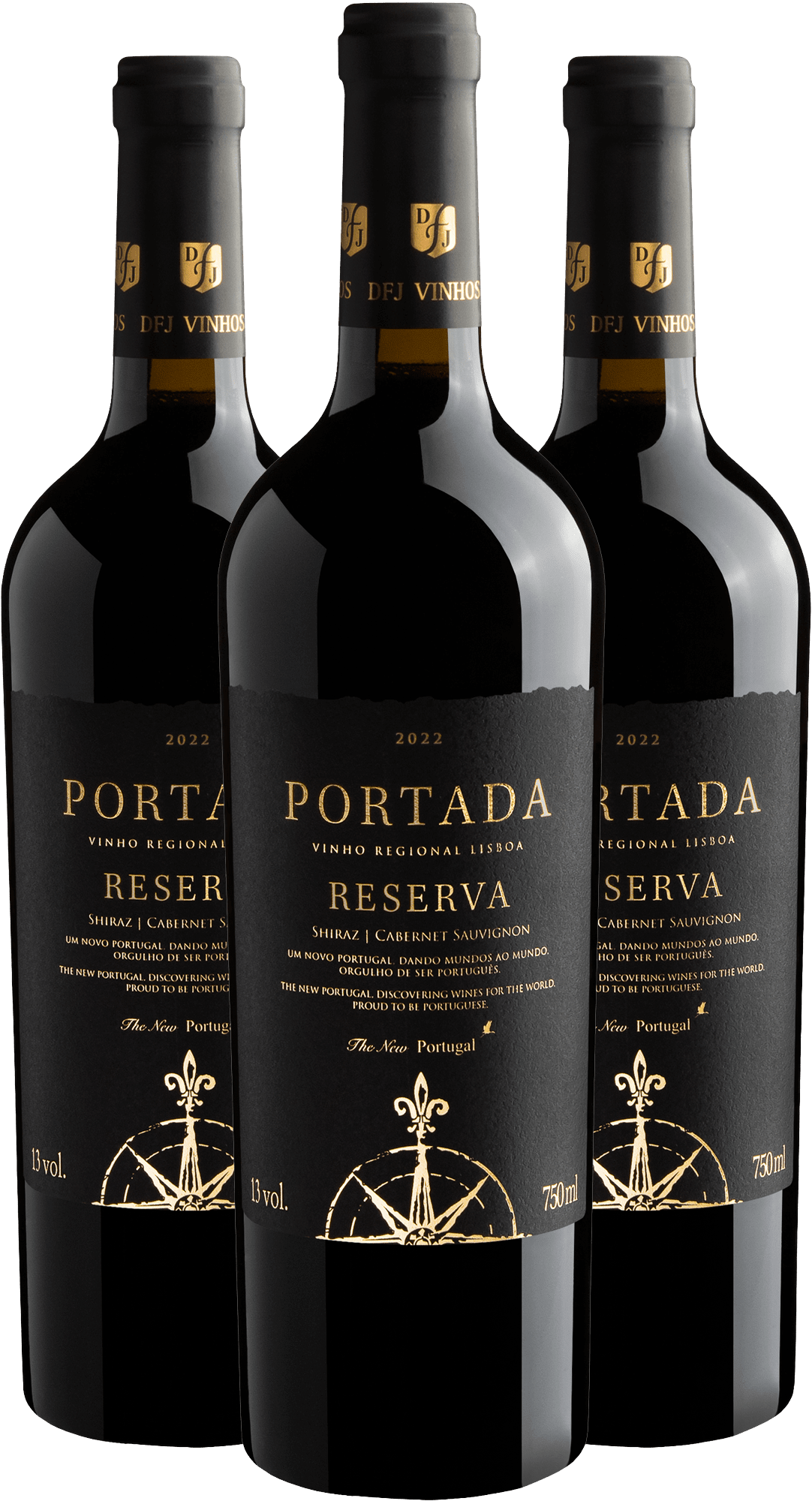 Kit 3 Portada Reserva Black Shiraz | Cabernet Sauvignon por R$84,90 cada garrafa