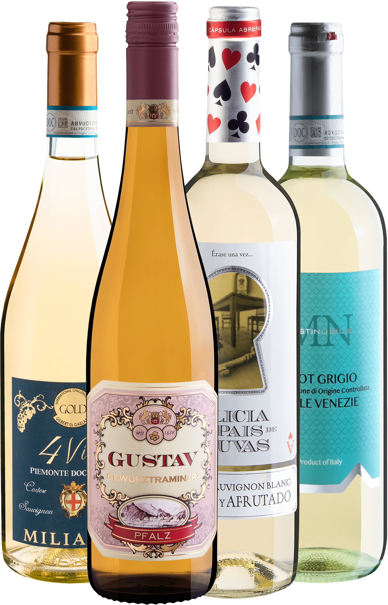 Kit 4 Vinhos Refrescantes do Velho Mundo