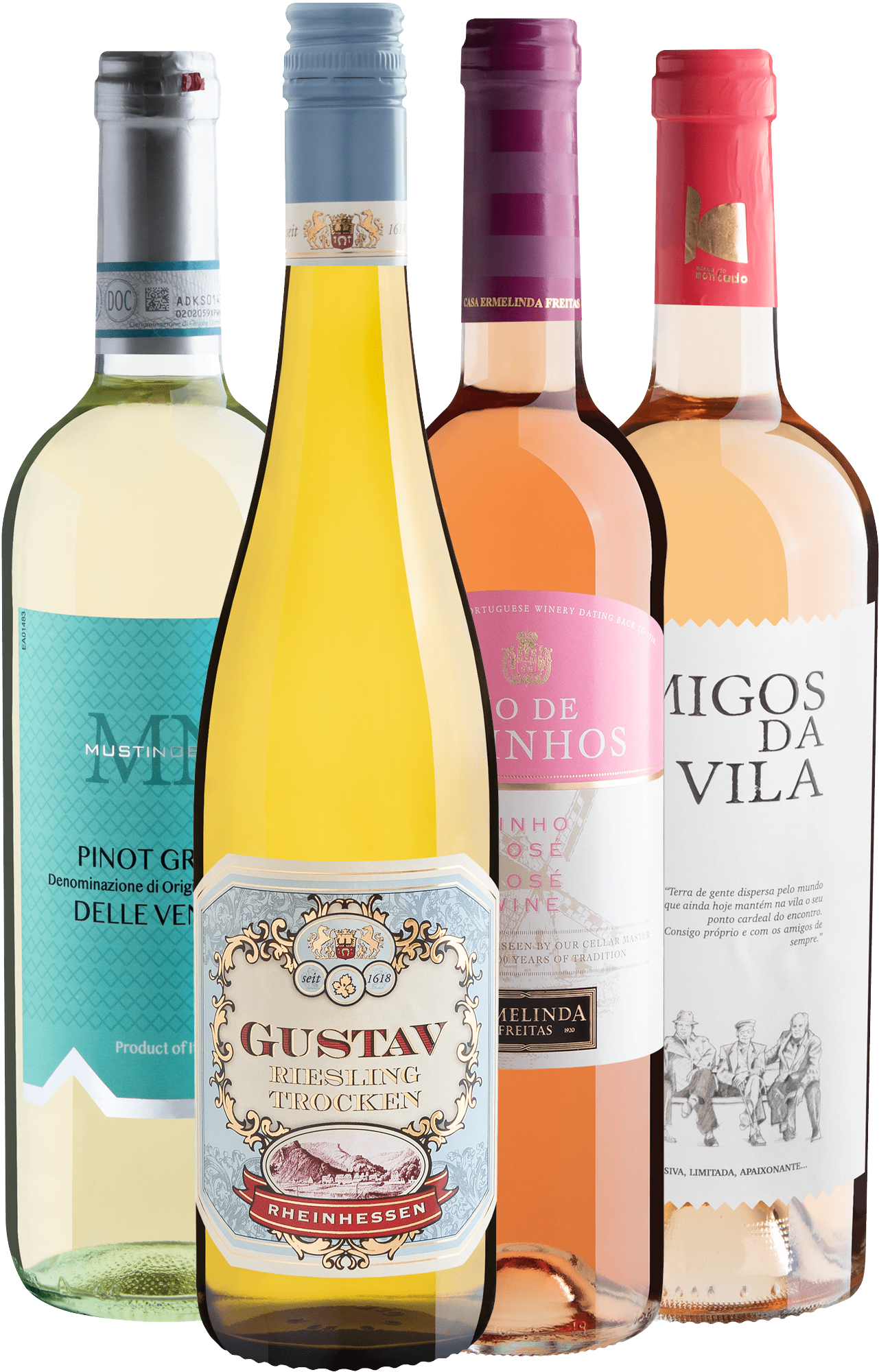 Kit 4 Vinhos Refrescantes do Velho Mundo
