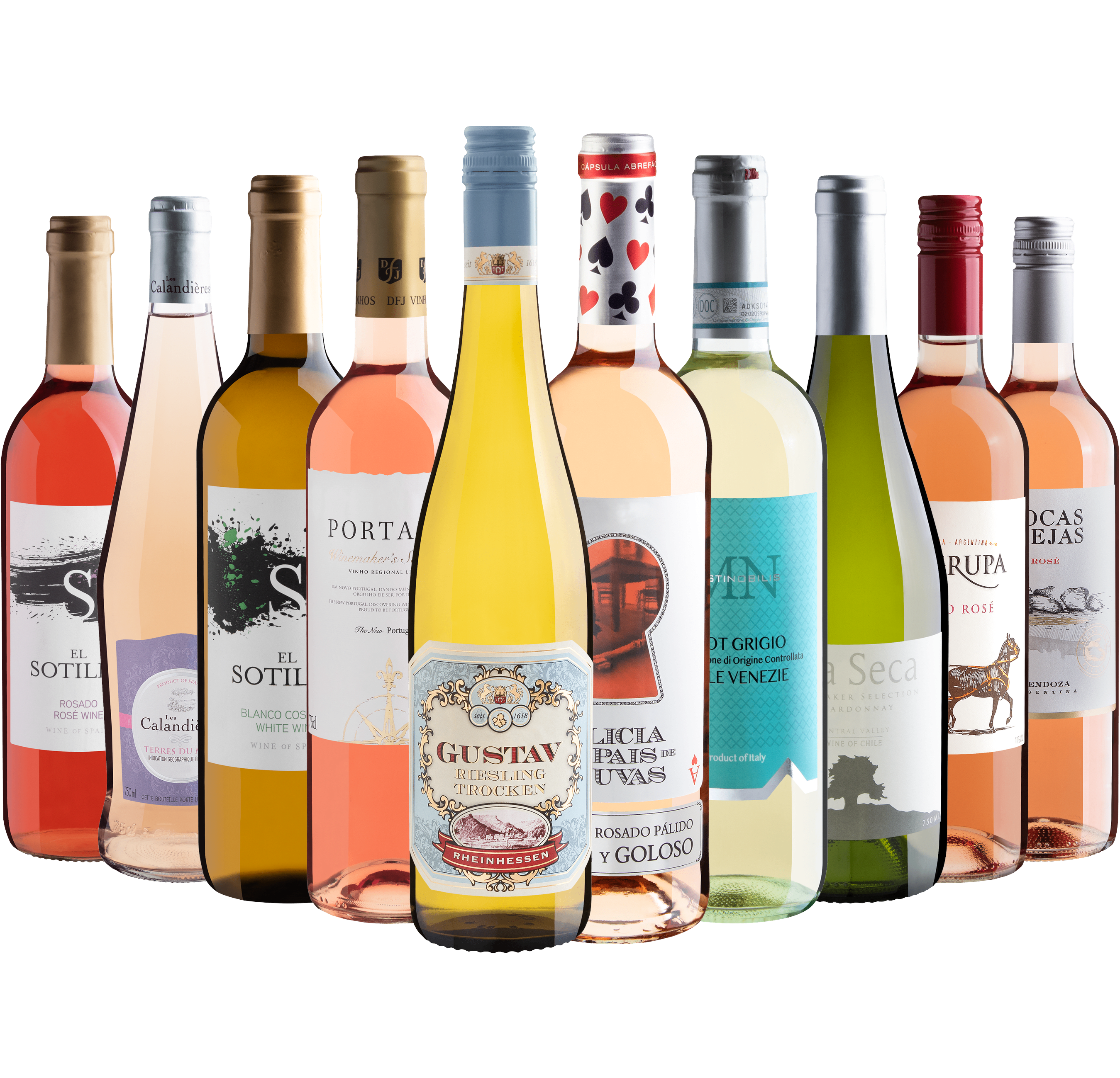 Kit 10 Vinhos Refrescantes por R$36,90 cada garrafa*