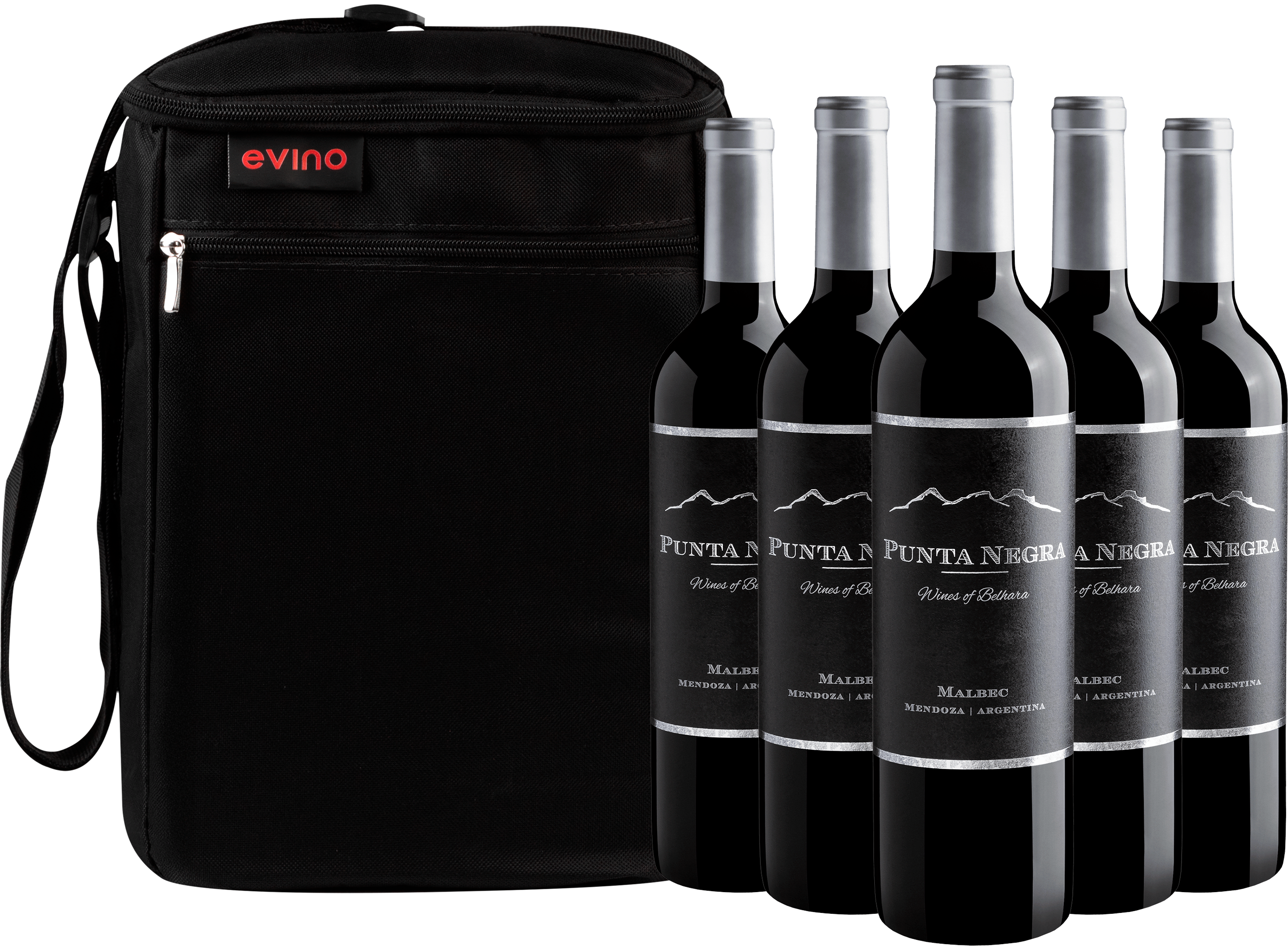 Kit 5 Punta Negra Wines of Belhara Malbec + Bolsa Exclusiva Grátis