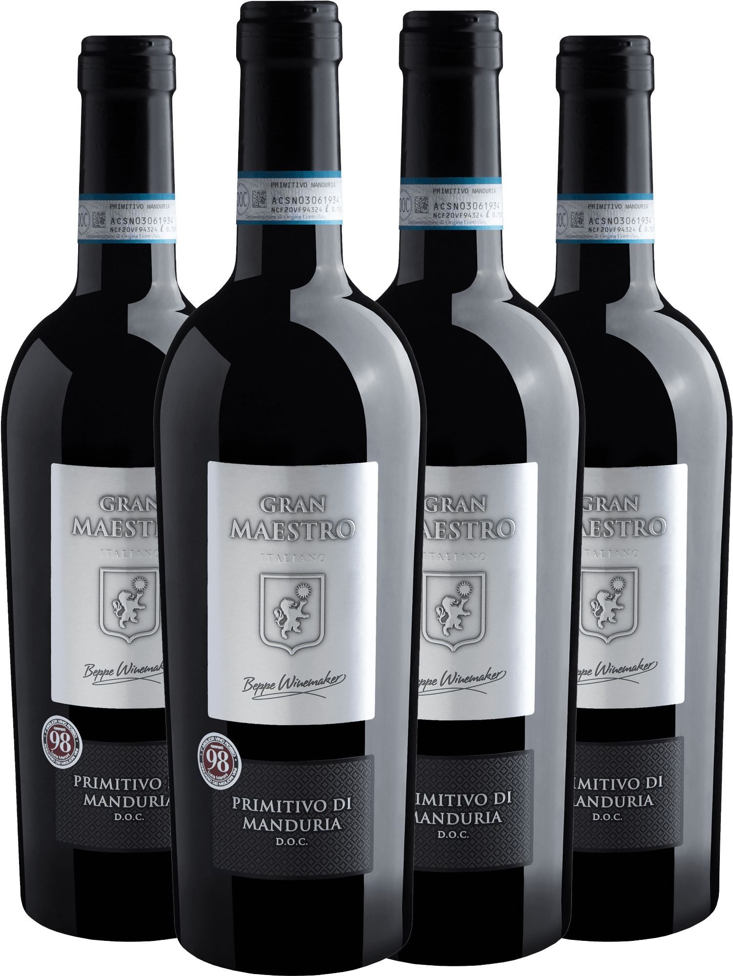 Kit 4 Gran Maestro Primitivo di Manduria DOC
