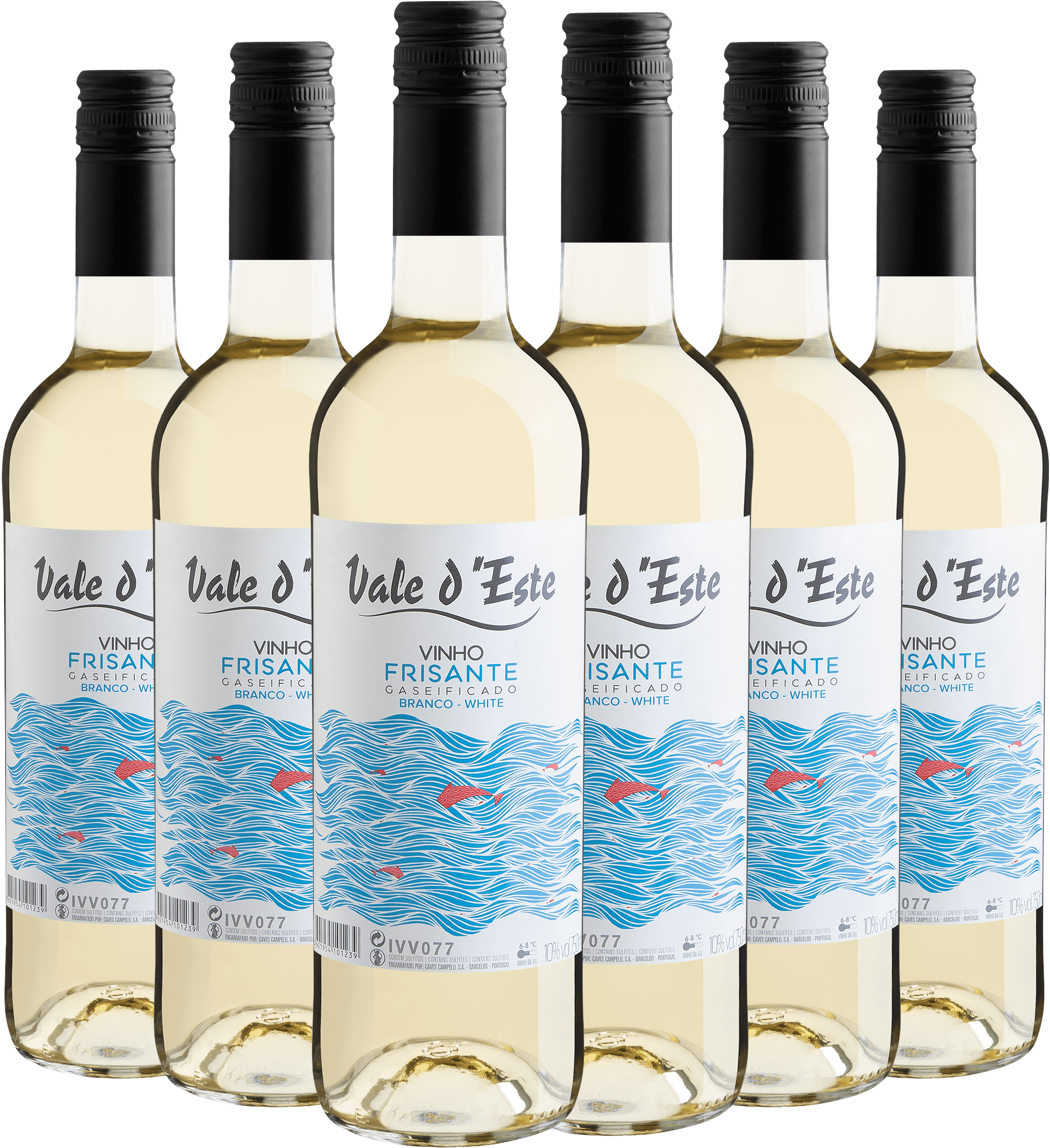 Kit 6 Vale d’Este Vinho Frisante Gaseificado Branco