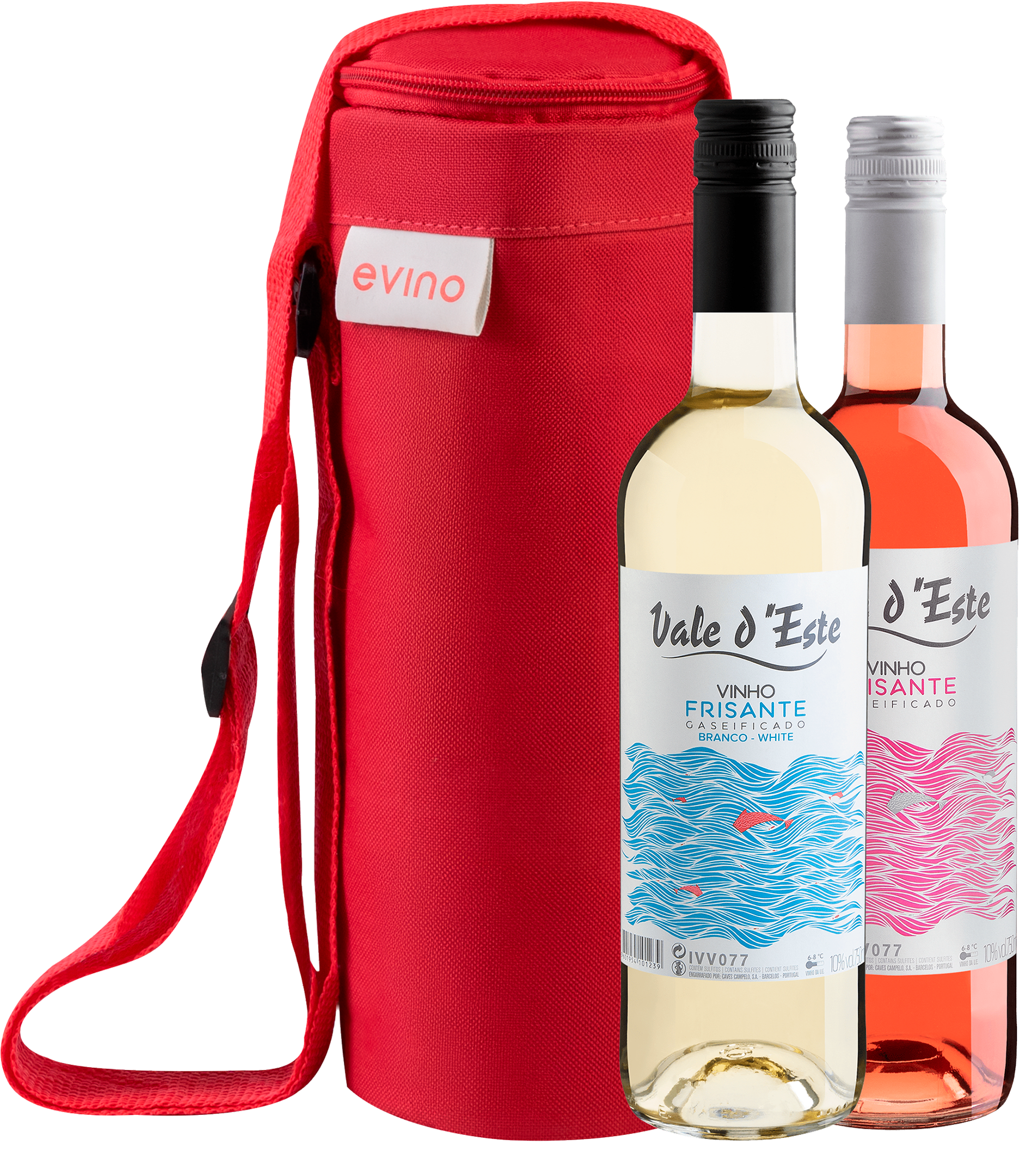 Kit Vale d’Este Frisante Gaseificado: 1 Branco + 1 Rosé + Bolsa Exclusiva