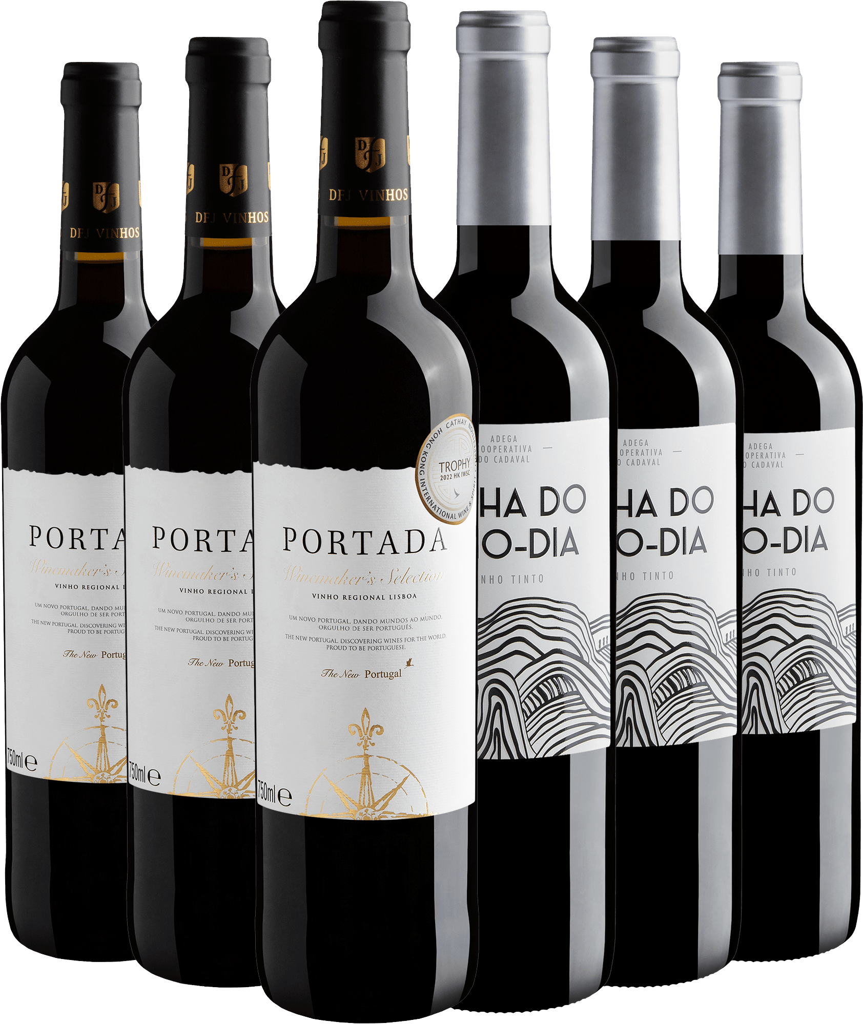 Kit 3 Portada Winemaker's + 3 Penha do Meio Dia Tinto por R$45,90 cada garrafa