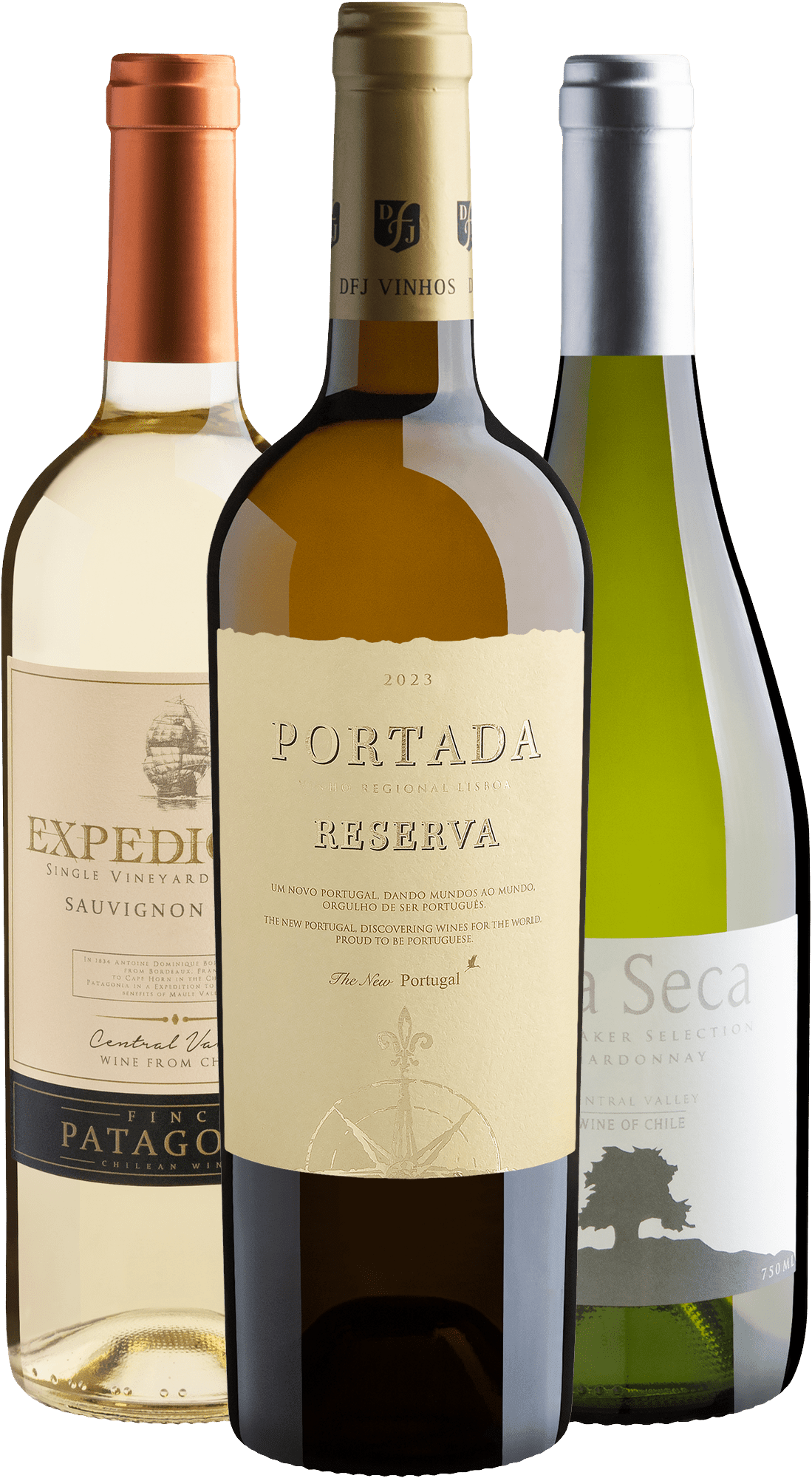 Kit 3 Vinhos Brancos Veganos 