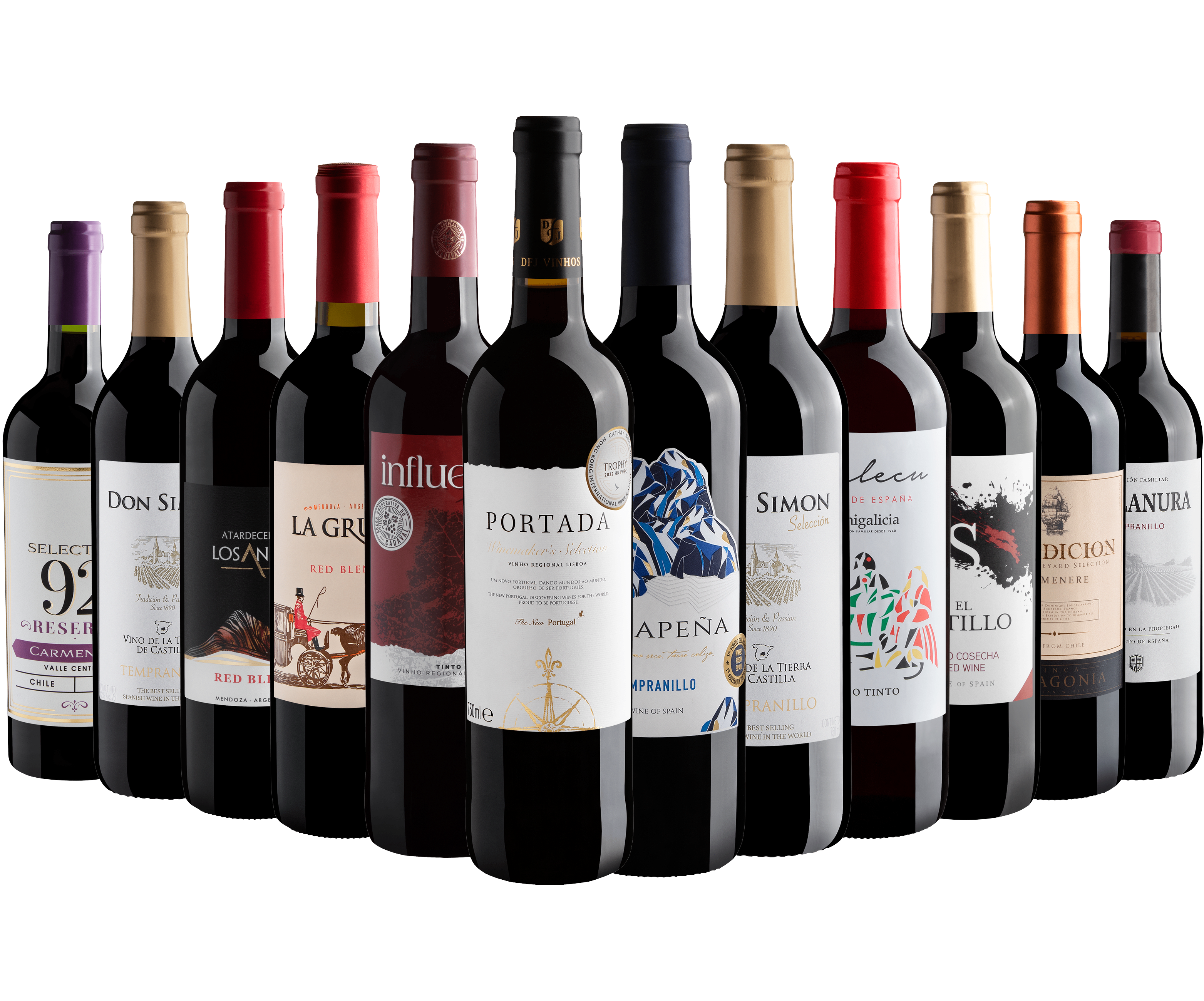 Kit Vinhos Tintos com Portada | 12 garrafas por R$29,90 cada